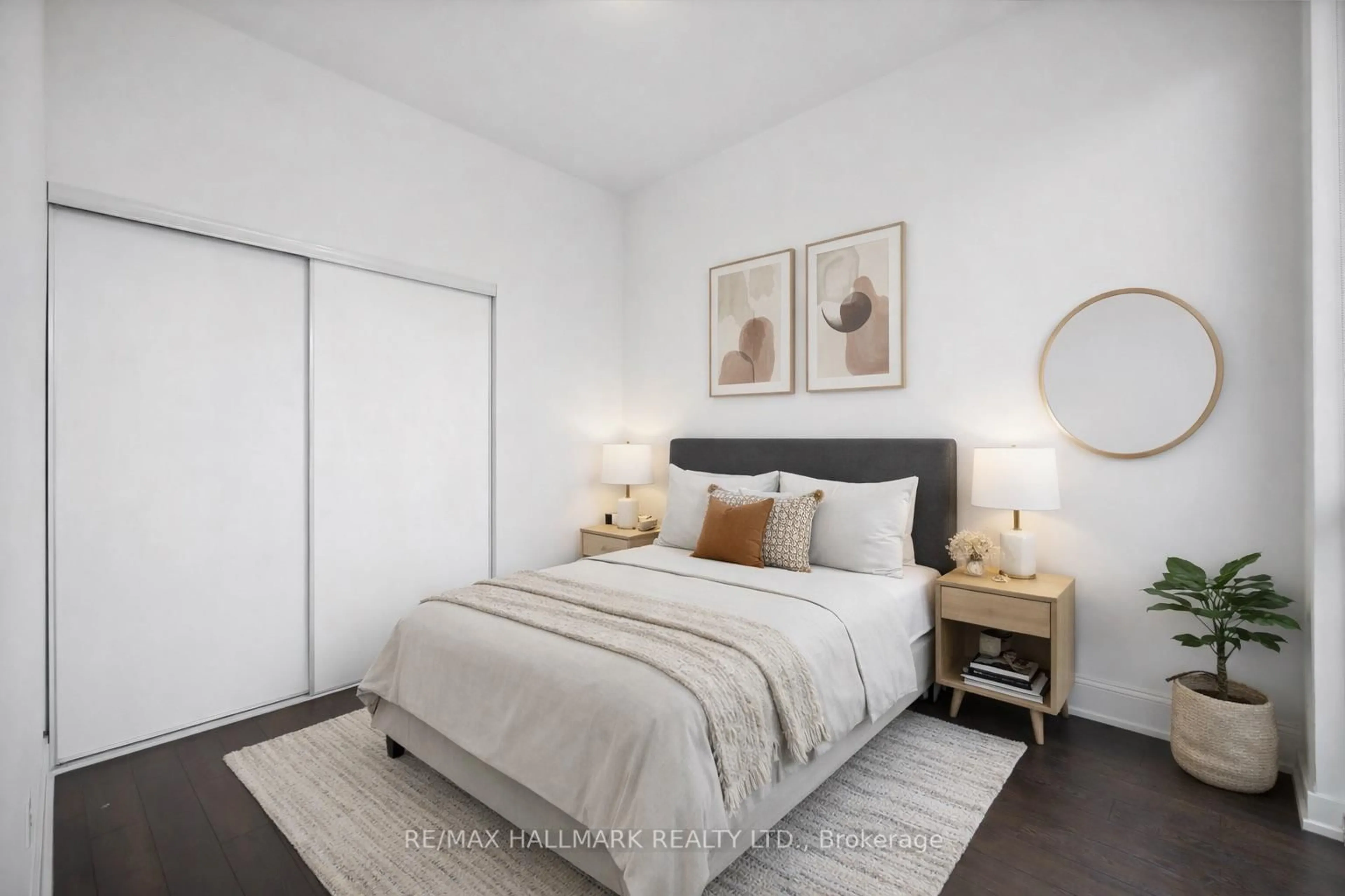 Bedroom with bed, unknown for 50 Ordnance St #3203, Toronto Ontario M6K 0C9