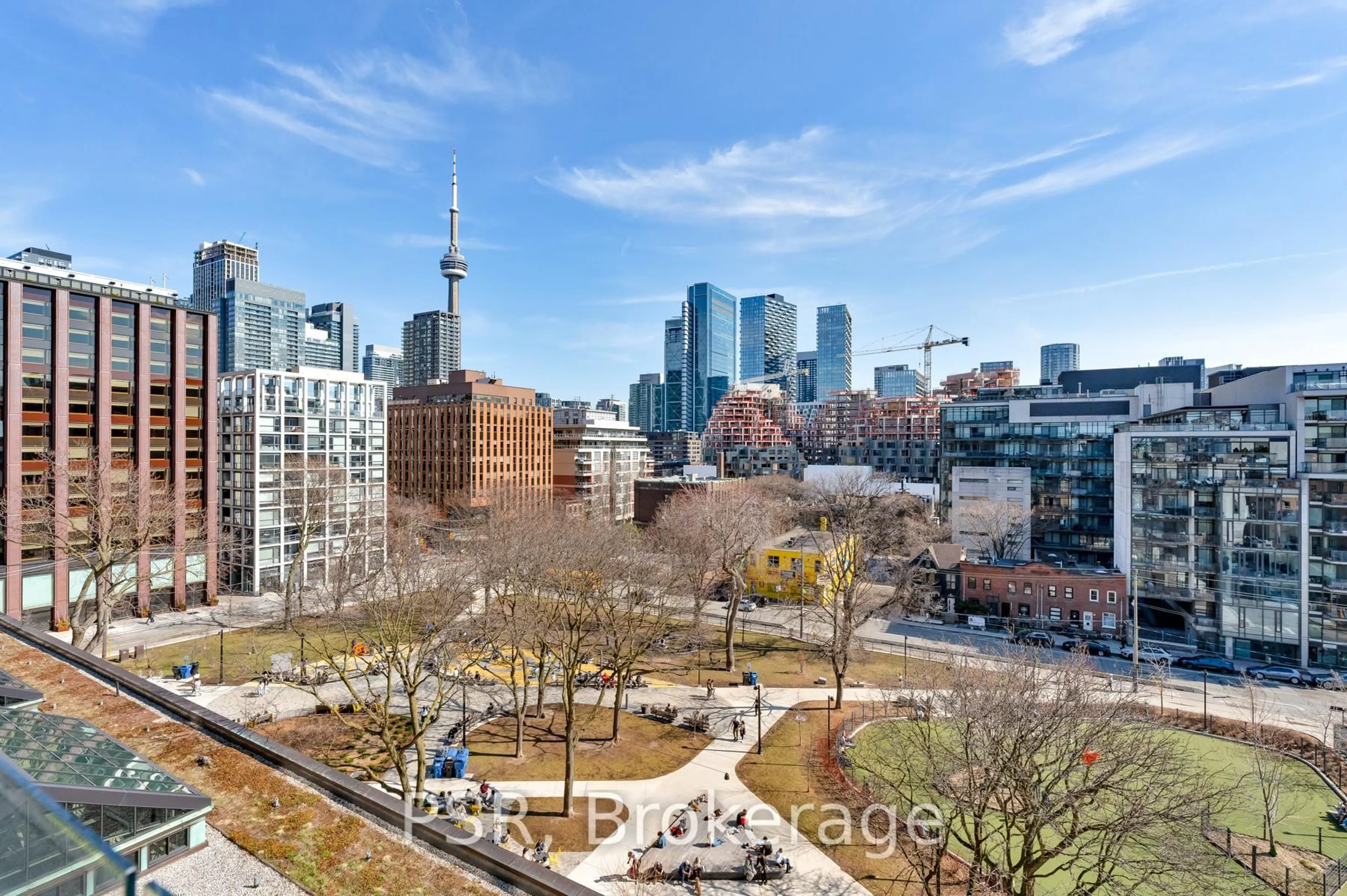 A pic from outside/outdoor area/front of a property/back of a property/a pic from drone, city buildings view from balcony for 505 Richmond St #505, Toronto Ontario M5V 0P4