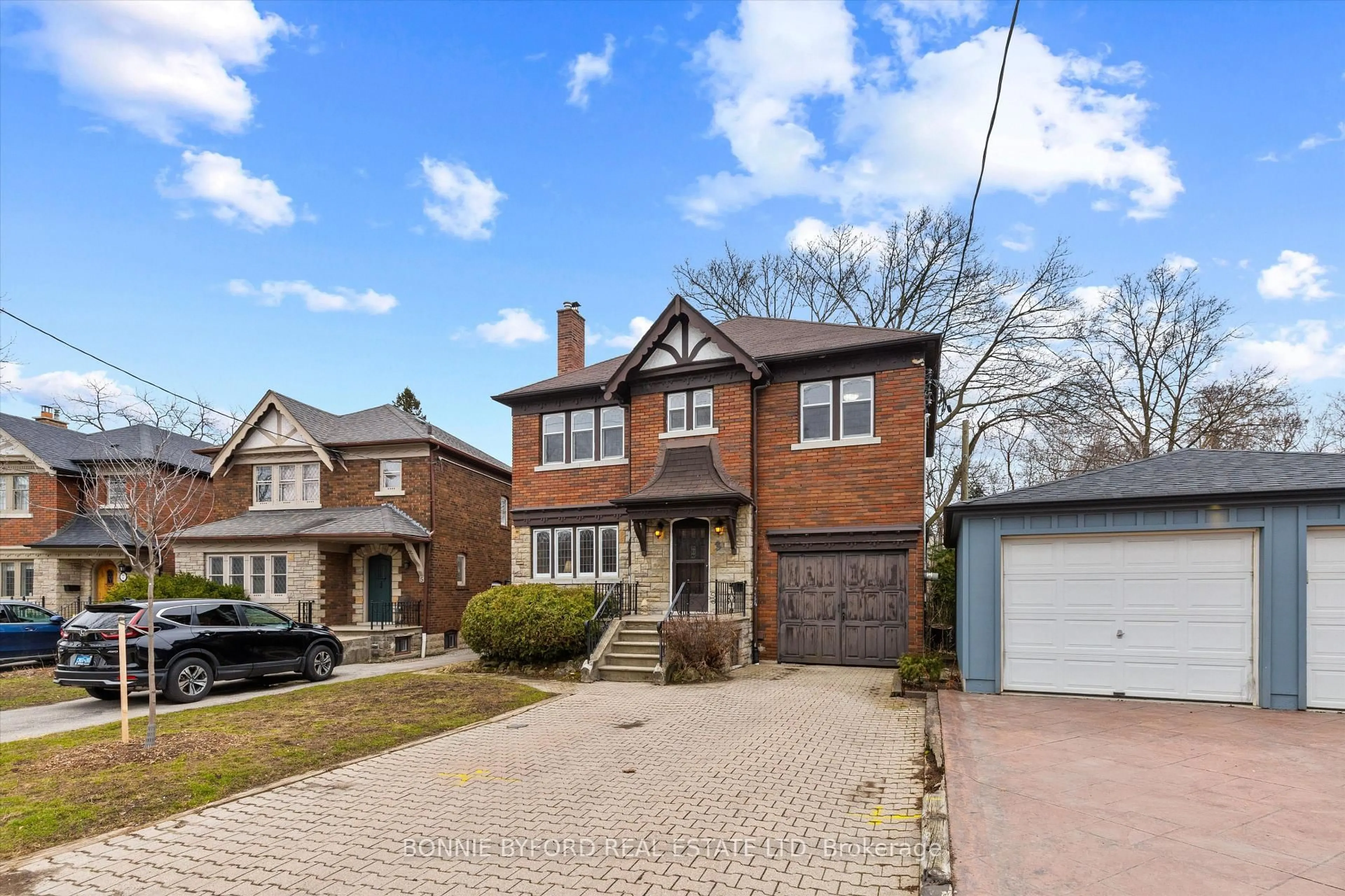 Home with brick exterior material, street for 3 Fleming Cres, Toronto Ontario M4G 2A9