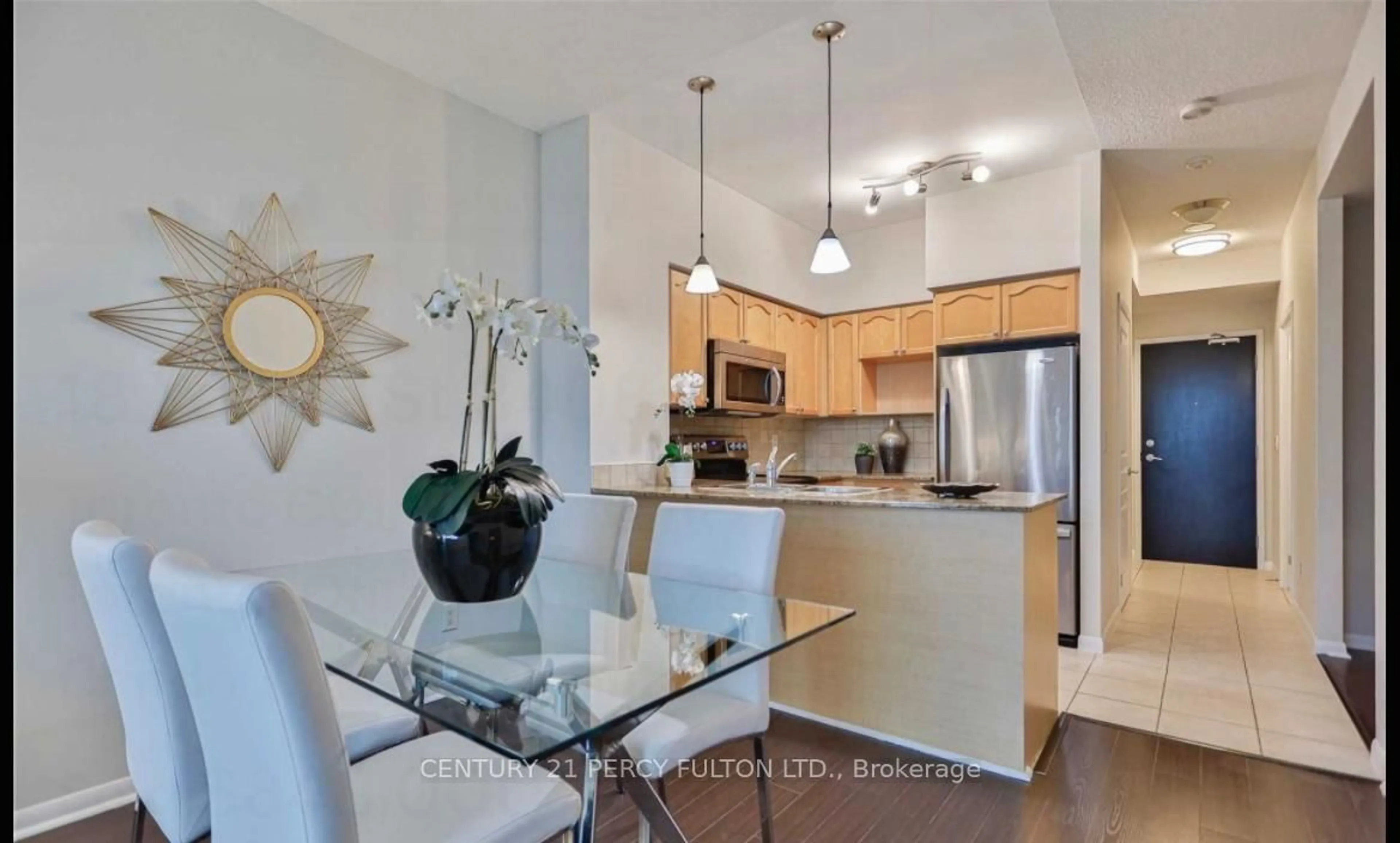 Open concept kitchen, wood/laminate floor for 18 Yonge St #3408, Toronto Ontario M5E 1Z8