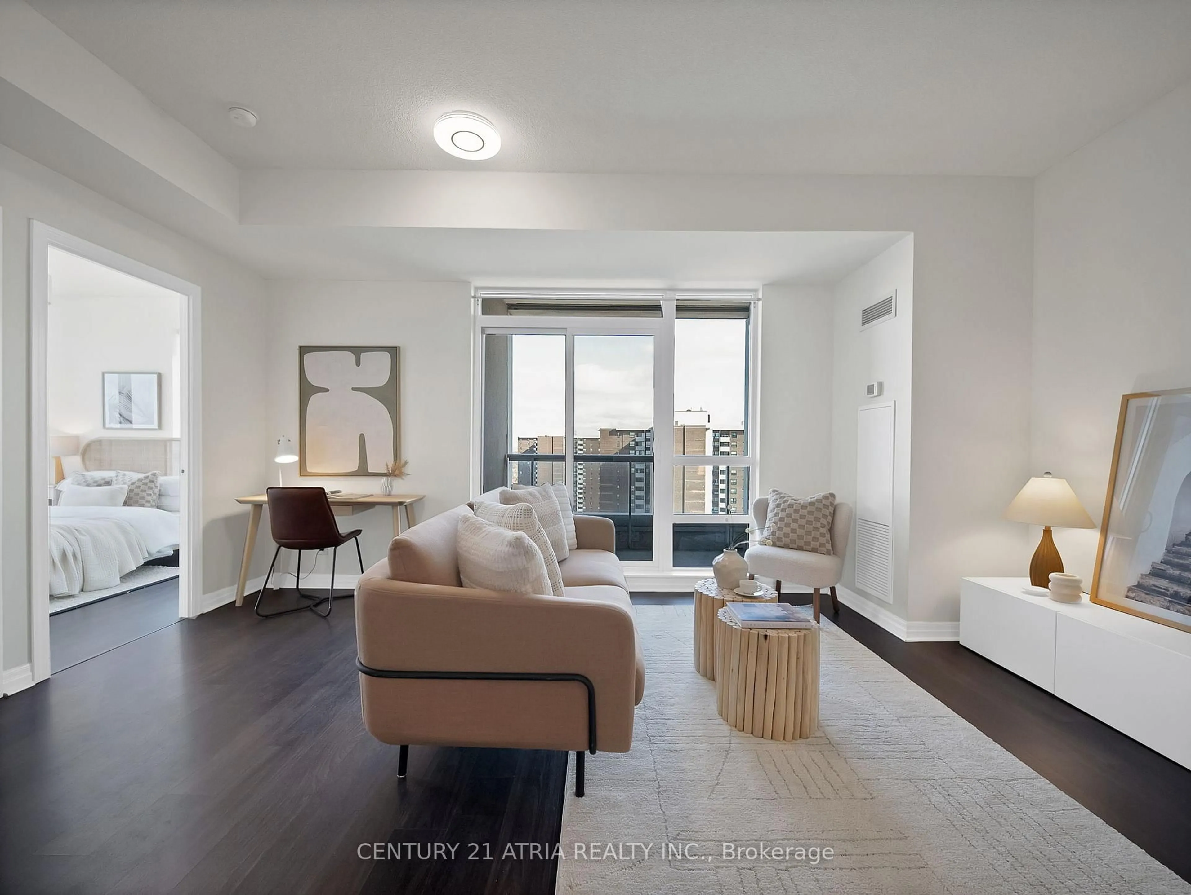 Living room with furniture, unknown for 30 Herons Hill Way #1801, Toronto Ontario M2J 0A7