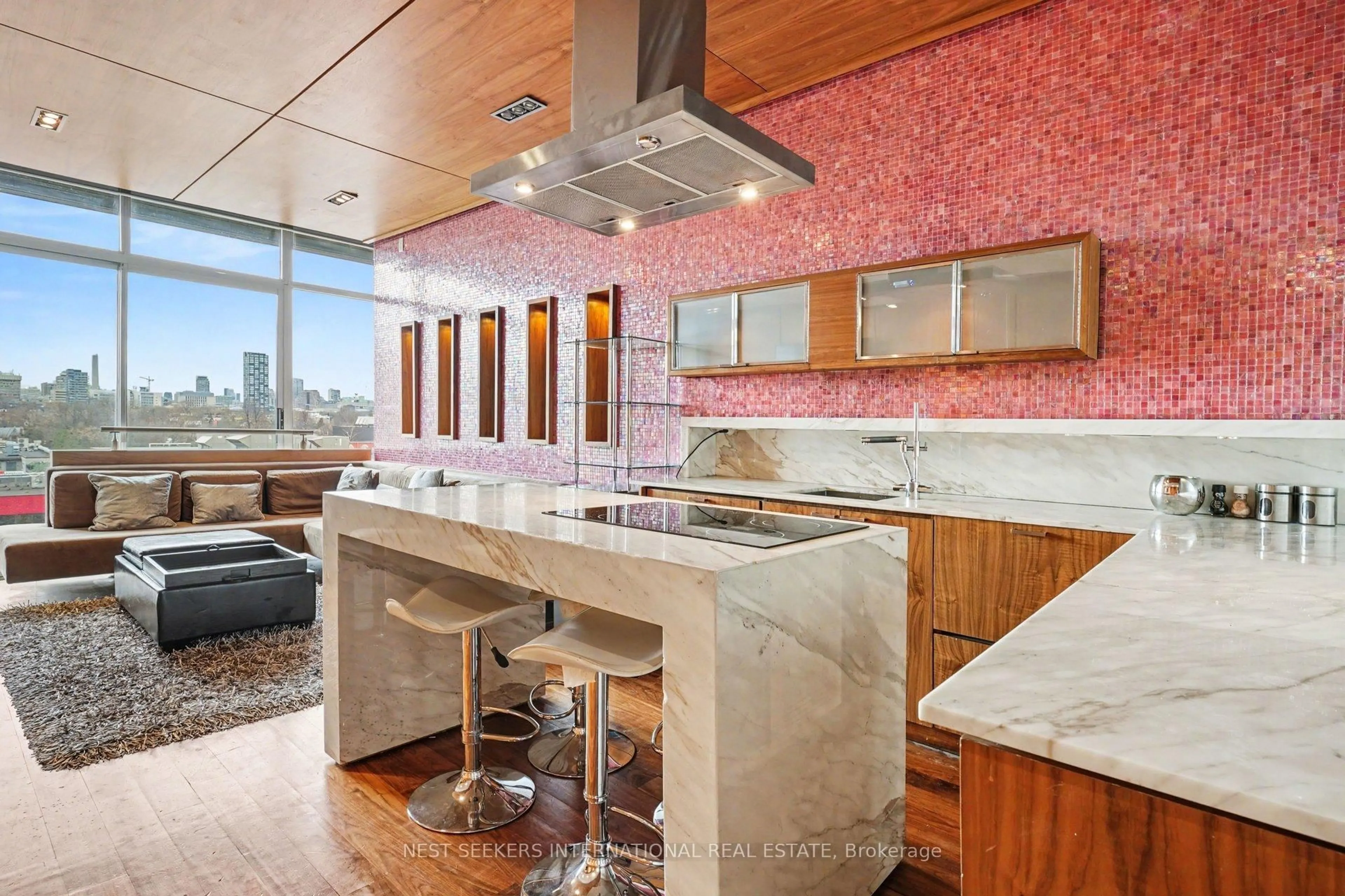 Contemporary kitchen, ceramic/tile floor for 388 Richmond St #519, Toronto Ontario M5V 3P1