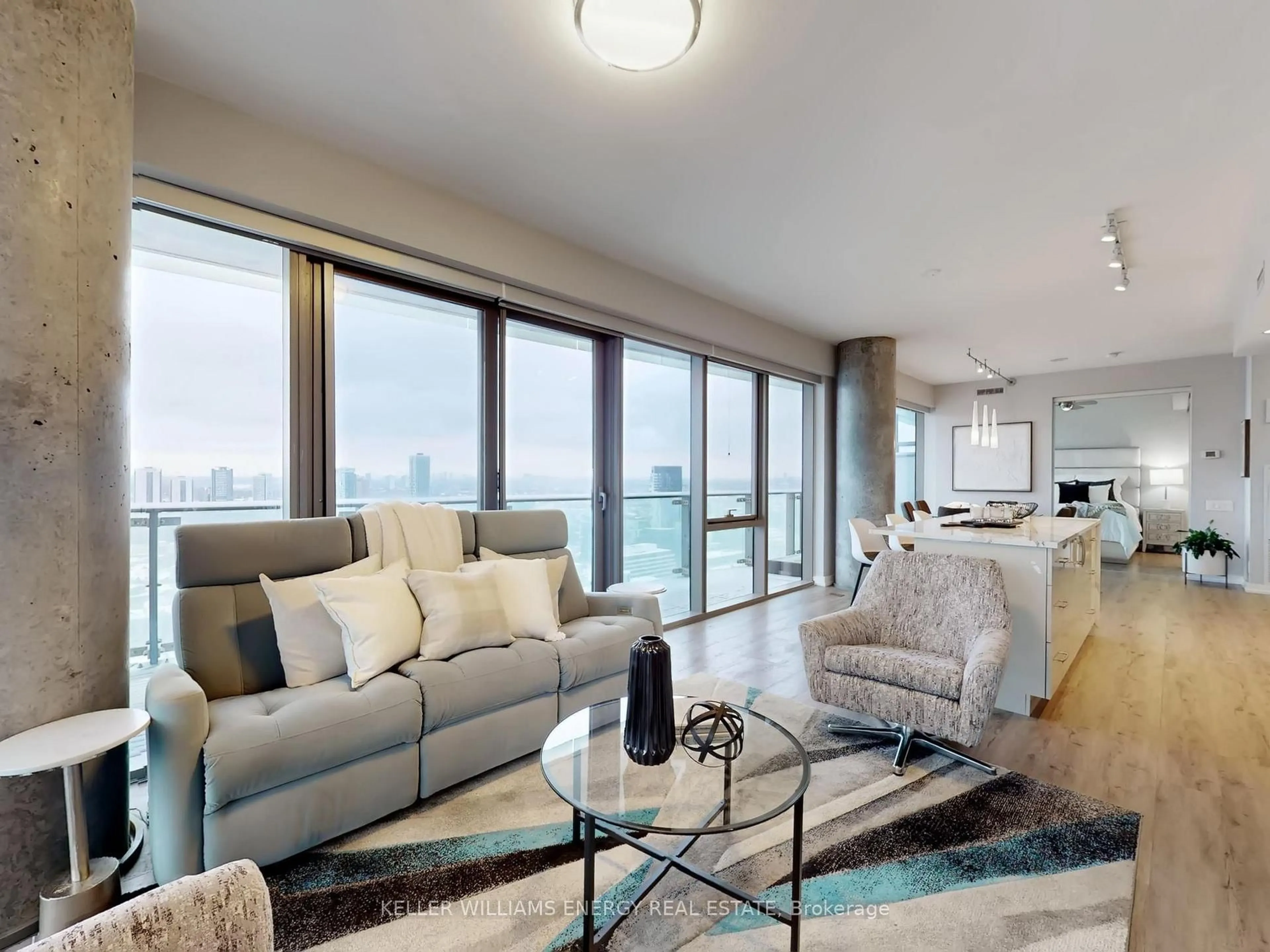 Living room with furniture, unknown for 390 Cherry St #2902, Toronto Ontario M5A 0E2