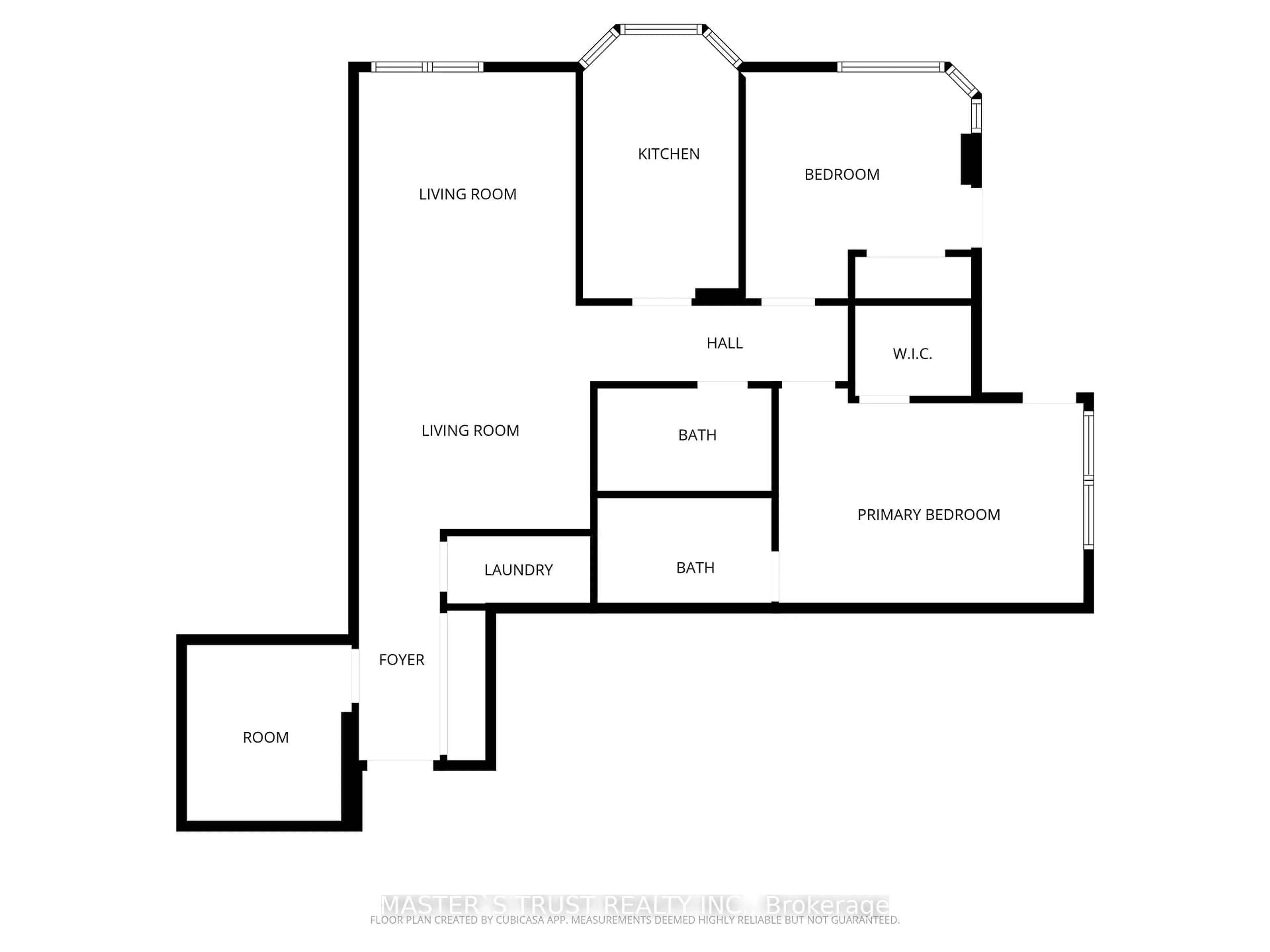 Floor plan for 35 Finch Ave #1211, Toronto Ontario M2N 6Z8
