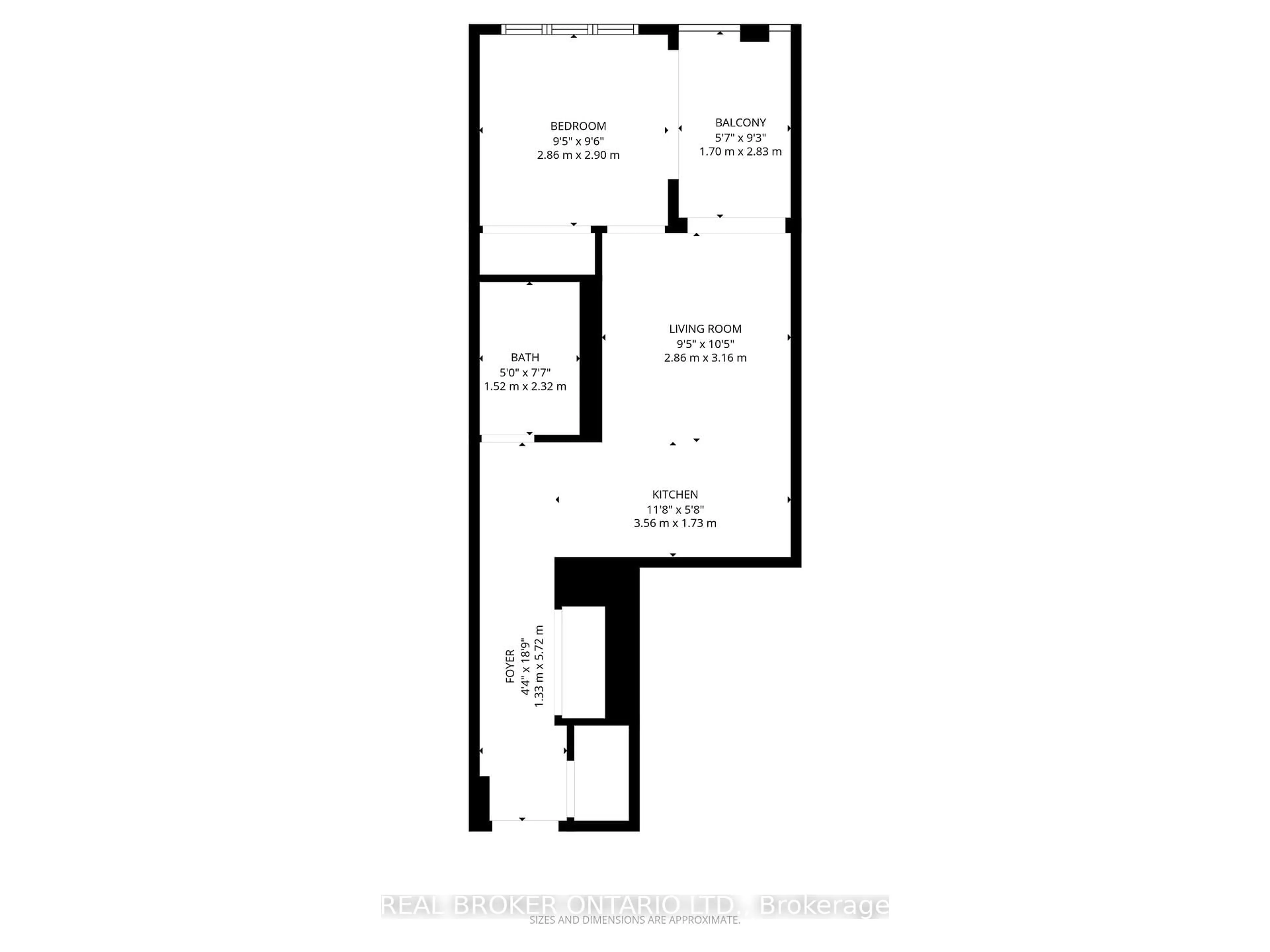Floor plan for 20 Minowan Miikan Lane #1127, Toronto Ontario M6J 0E5