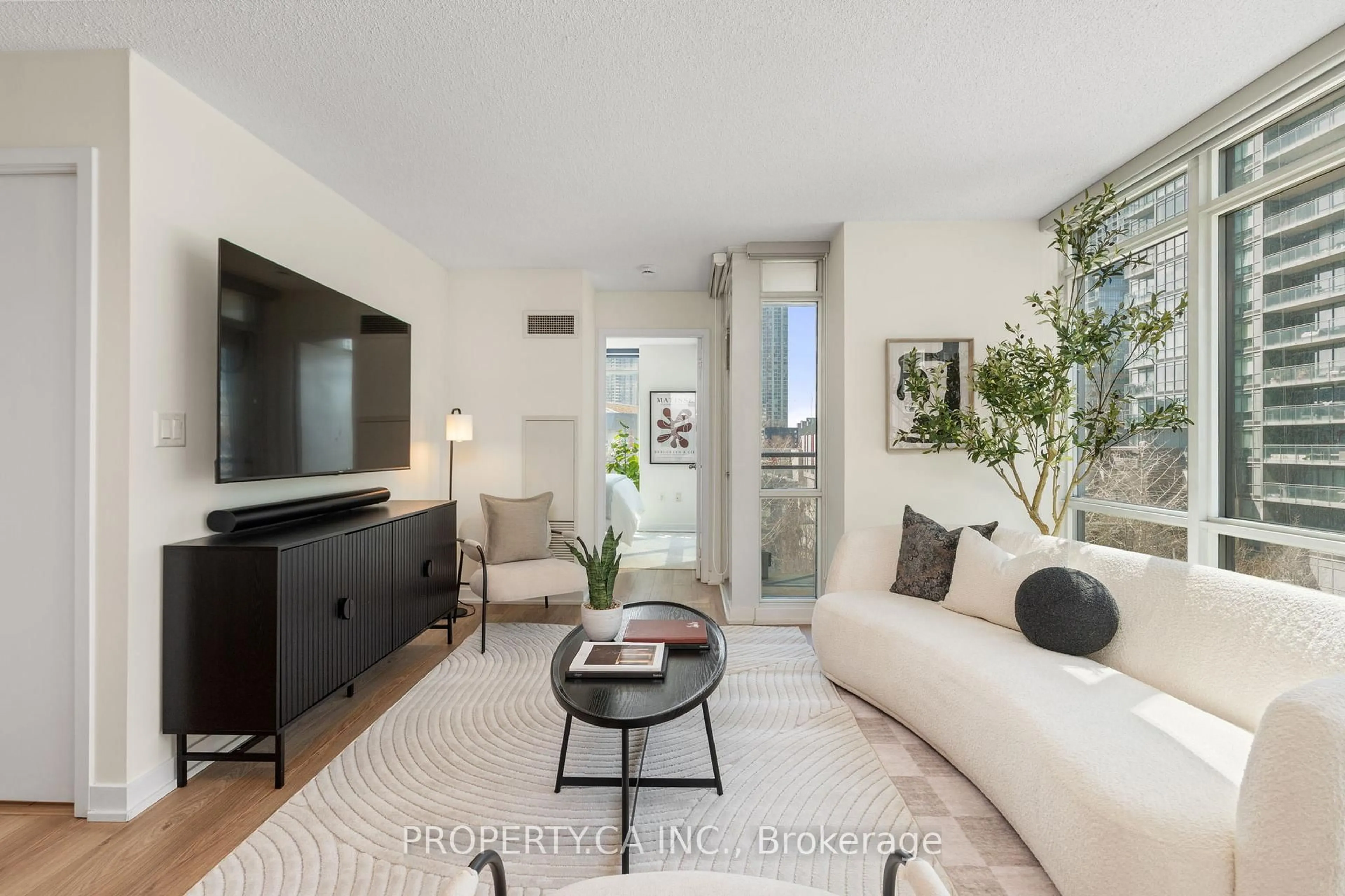 Living room with furniture, unknown for 11 Brunel Crt #503, Toronto Ontario M5V 3Y3