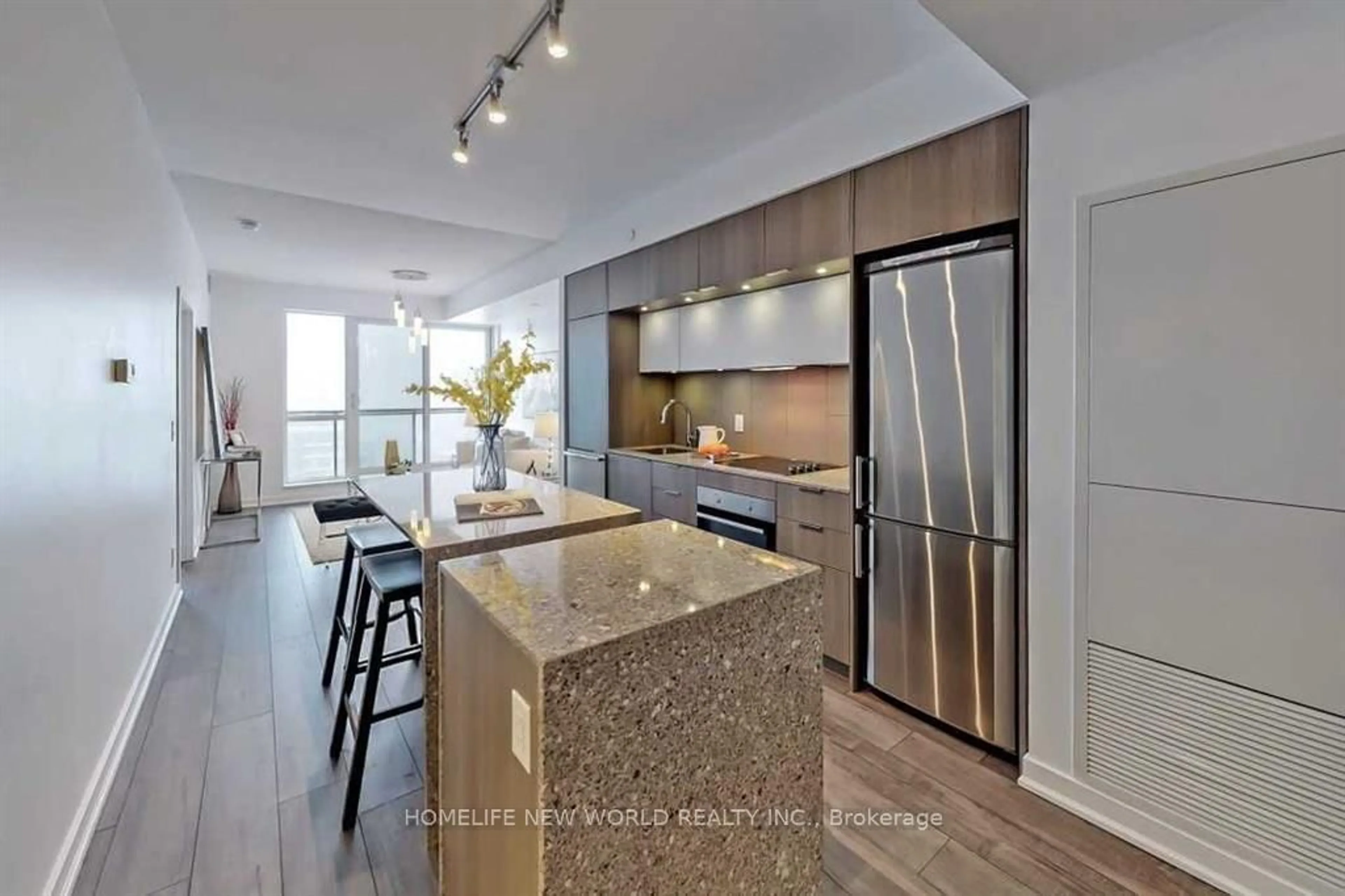 Contemporary kitchen, unknown for 55 Regent Park Blvd #1807, Toronto Ontario M5A 0C2