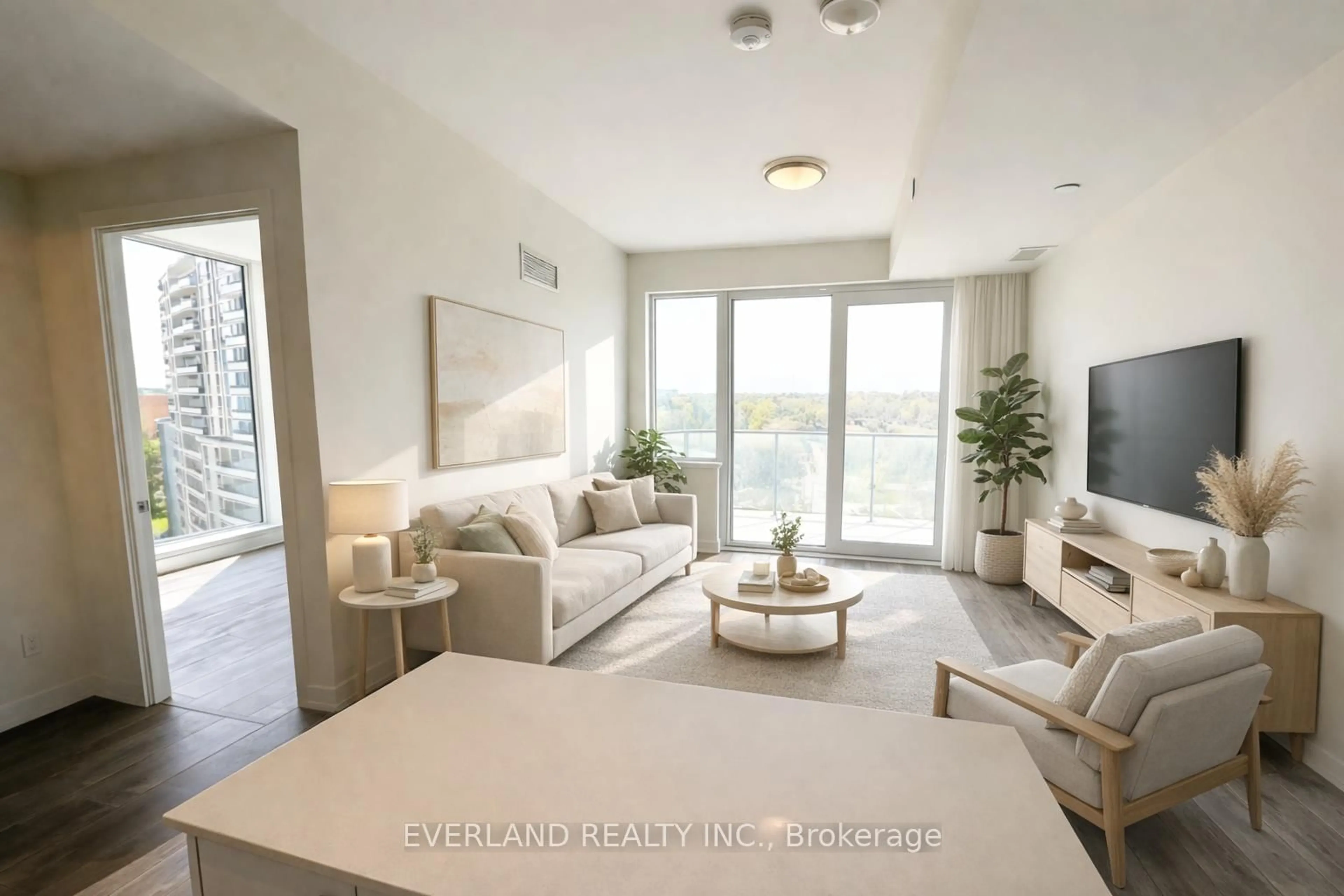 Living room with furniture, ceramic/tile floor for 15 Ellerslie Ave #905, Toronto Ontario M2N 0L7