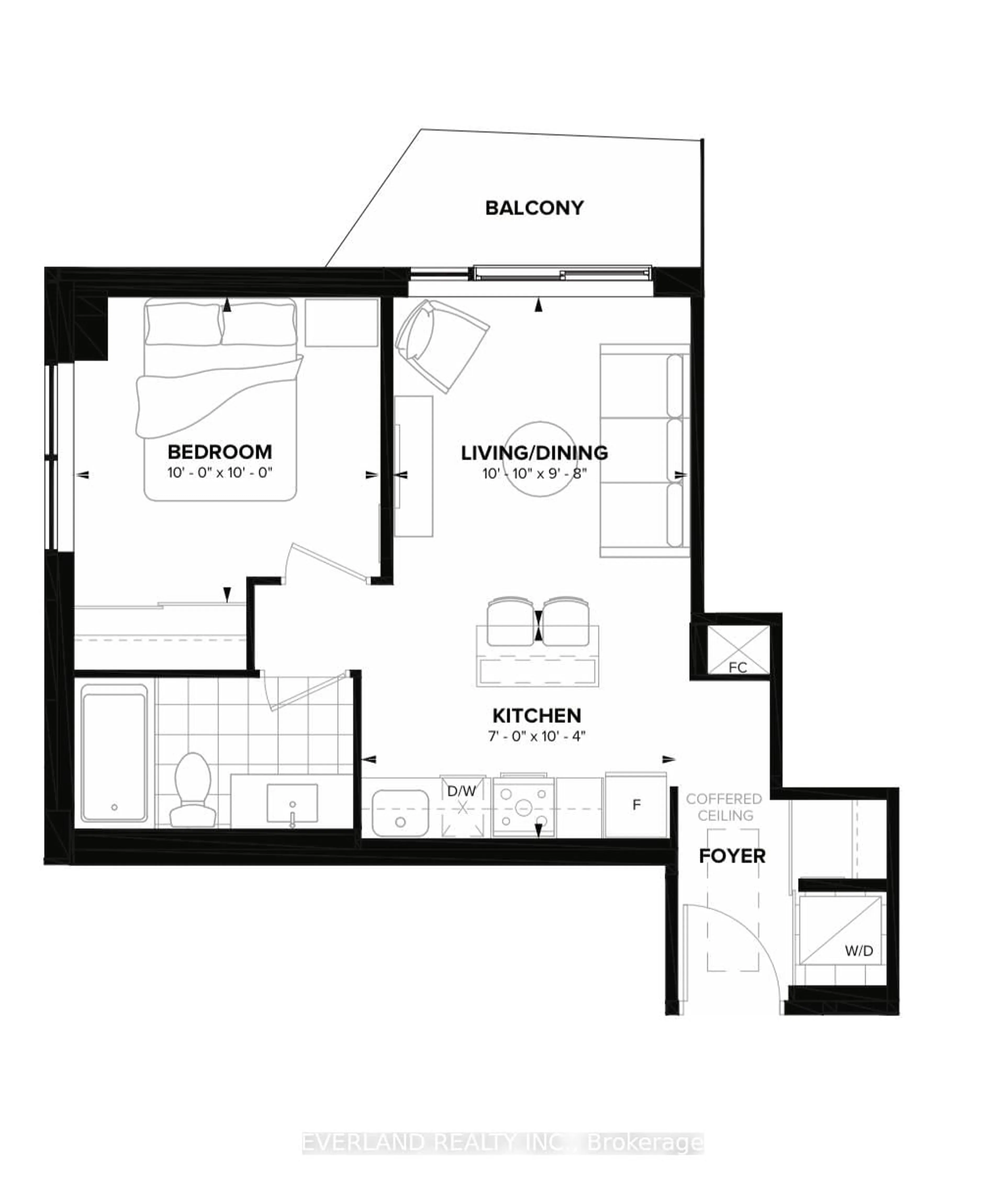 Floor plan for 15 Ellerslie Ave #905, Toronto Ontario M2N 0L7