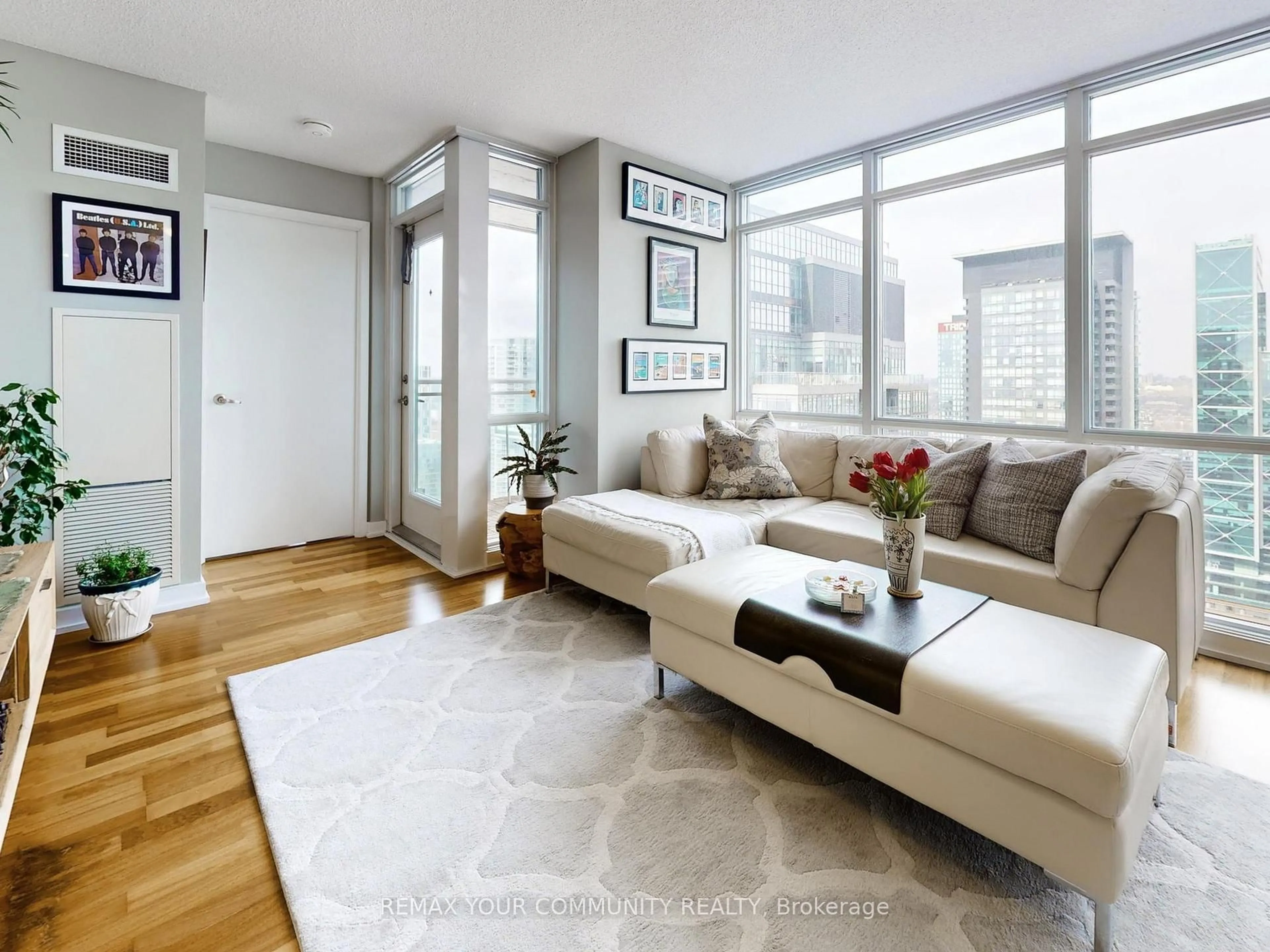 Living room with furniture, unknown for 11 Brunel Crt #4803, Toronto Ontario M5V 3Y3