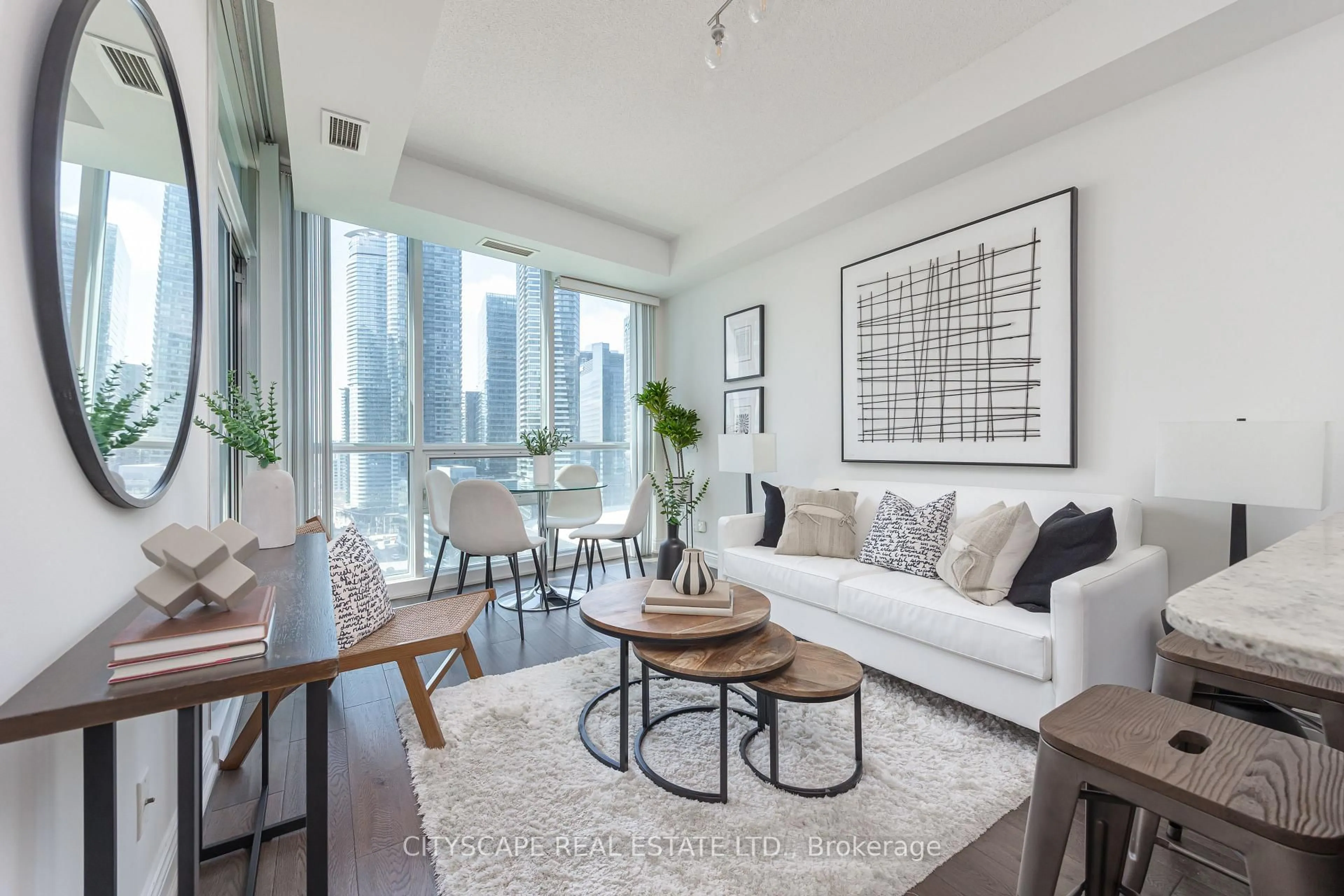 Living room with furniture, unknown for 18 Harbour St #1901, Toronto Ontario M5J 2Z6