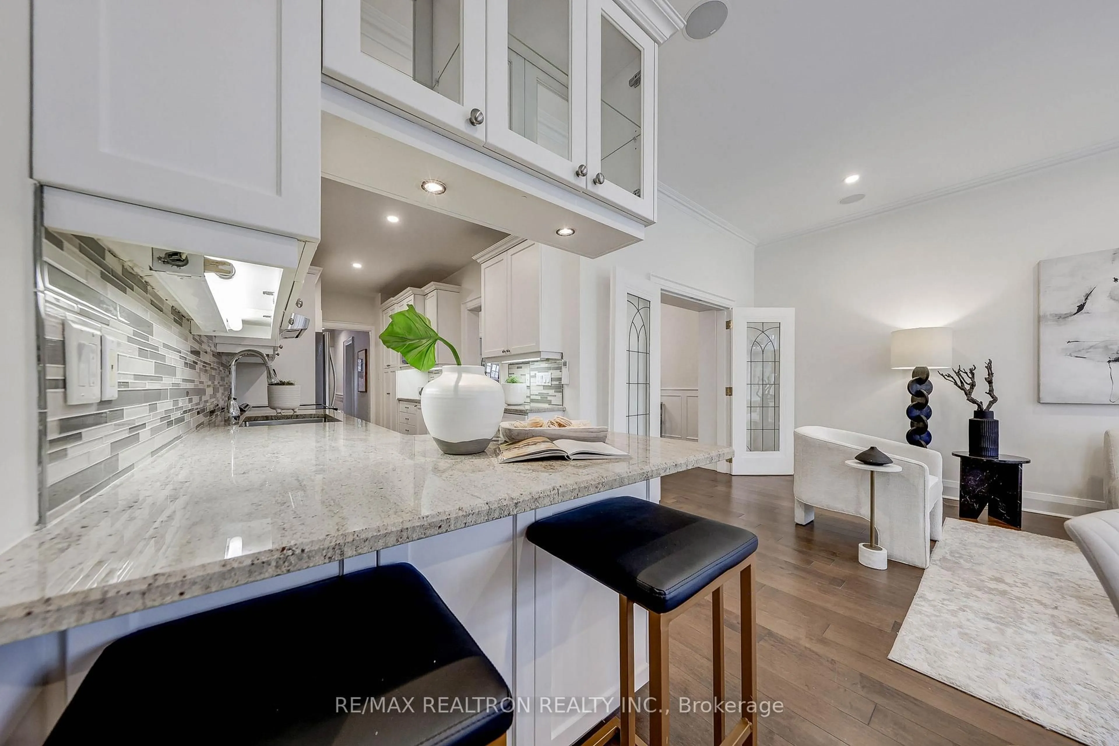 Open concept kitchen, ceramic/tile floor for 294 St Germain Ave, Toronto Ontario M5M 1W3