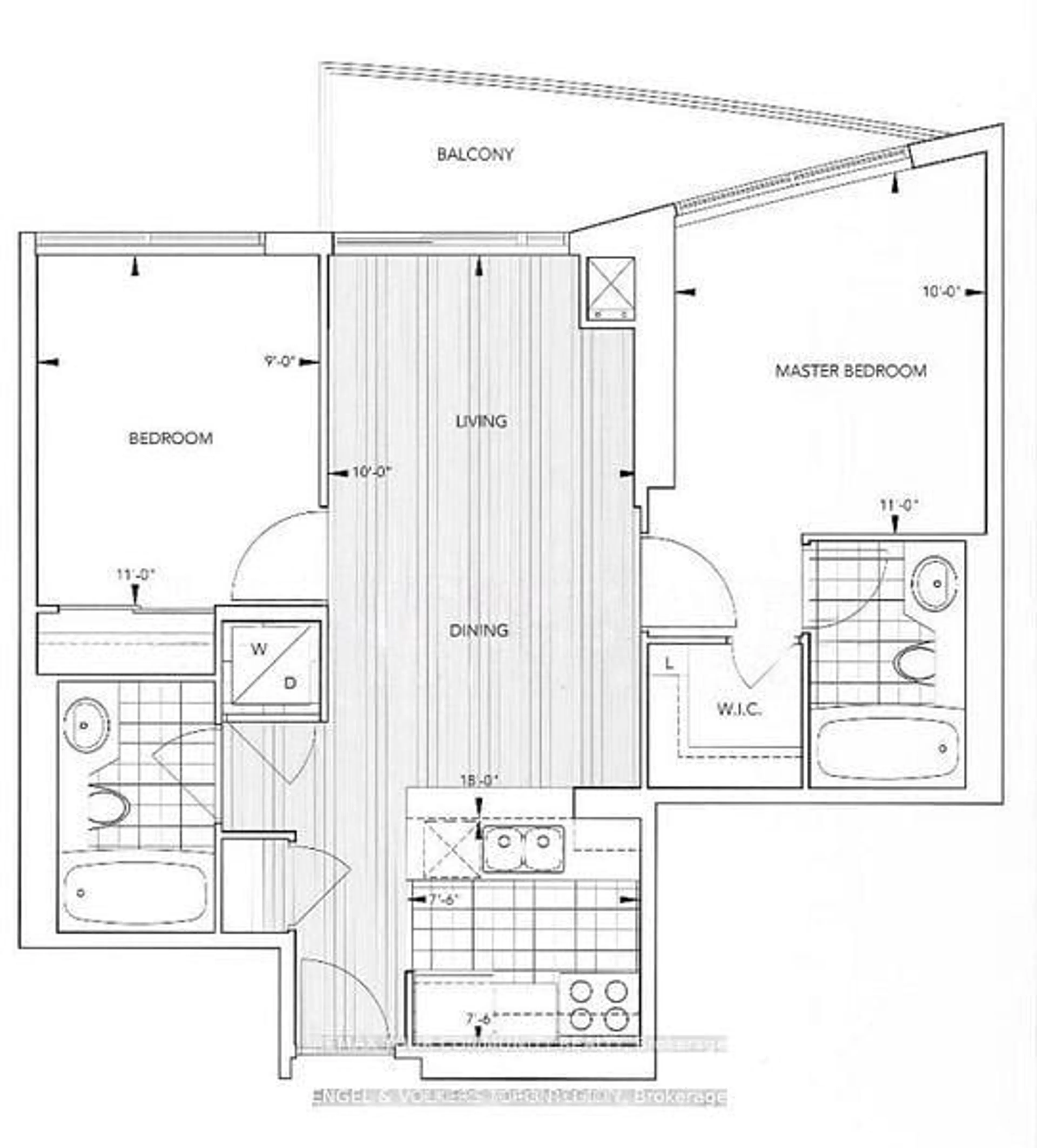 Floor plan for 15 Greenview Ave #PH14, Toronto Ontario M2M 4M7