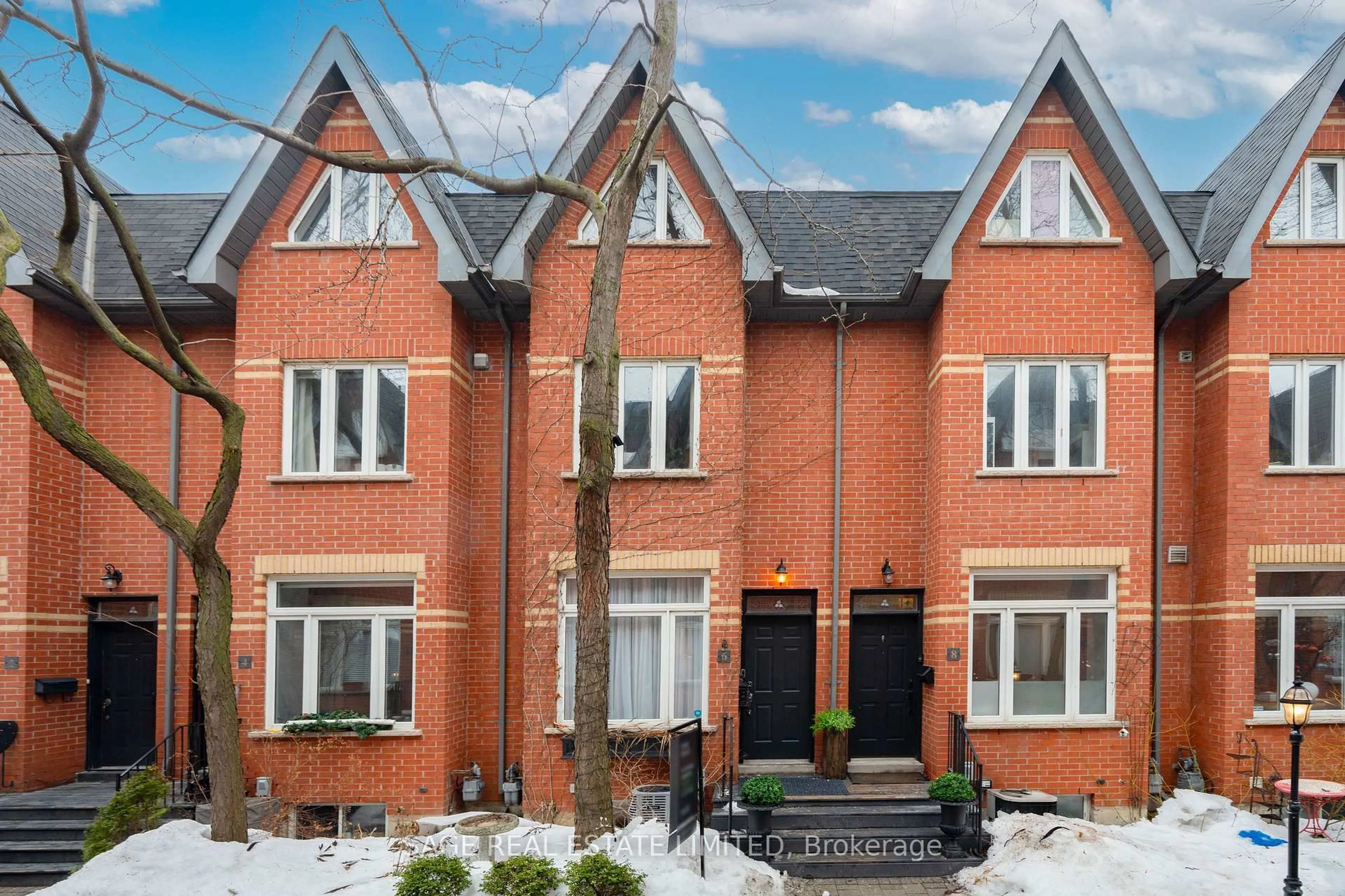 Home with brick exterior material, street for 6 Old Trillium Lane, Toronto Ontario M5A 4T2