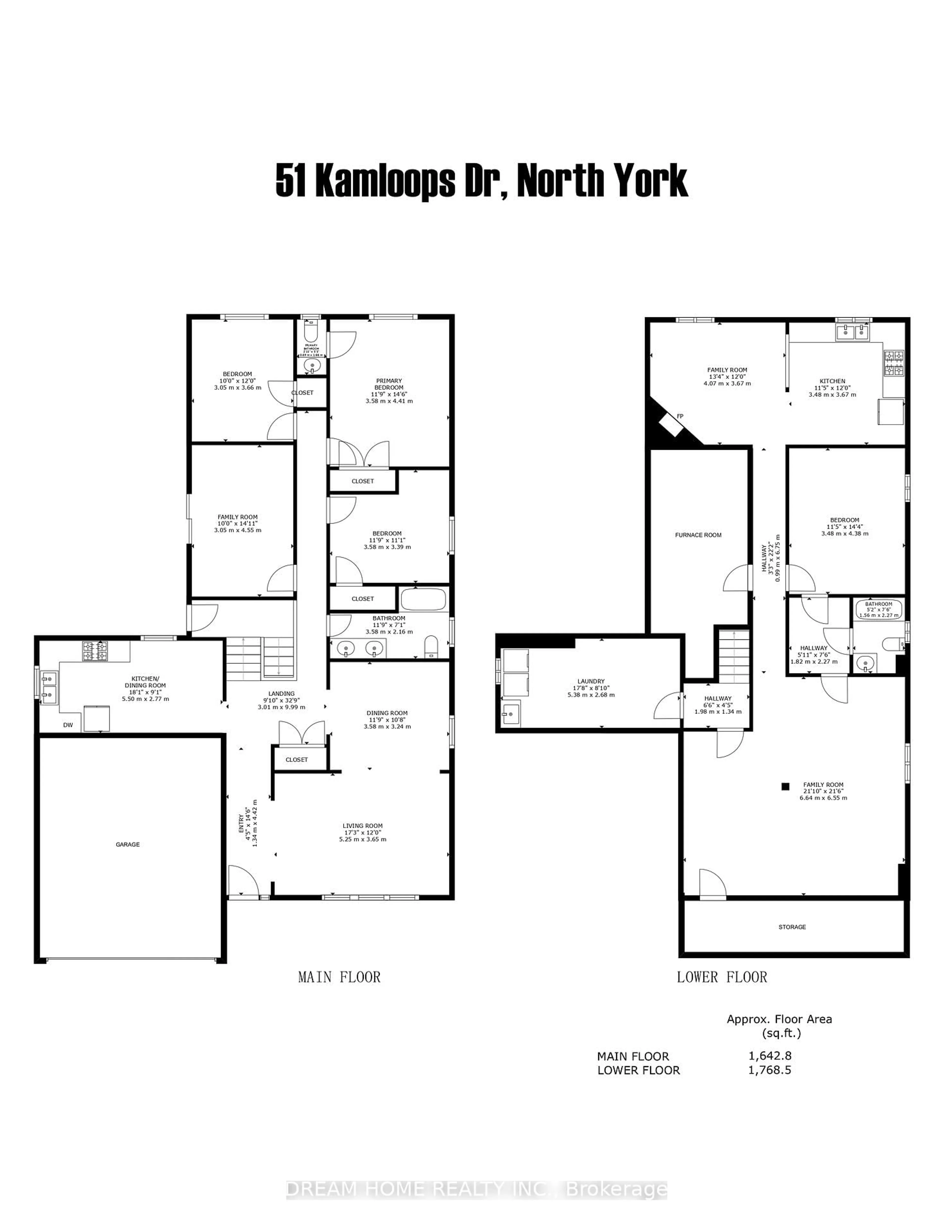 Floor plan for 51 Kamloops Dr, Toronto Ontario M2J 3R6