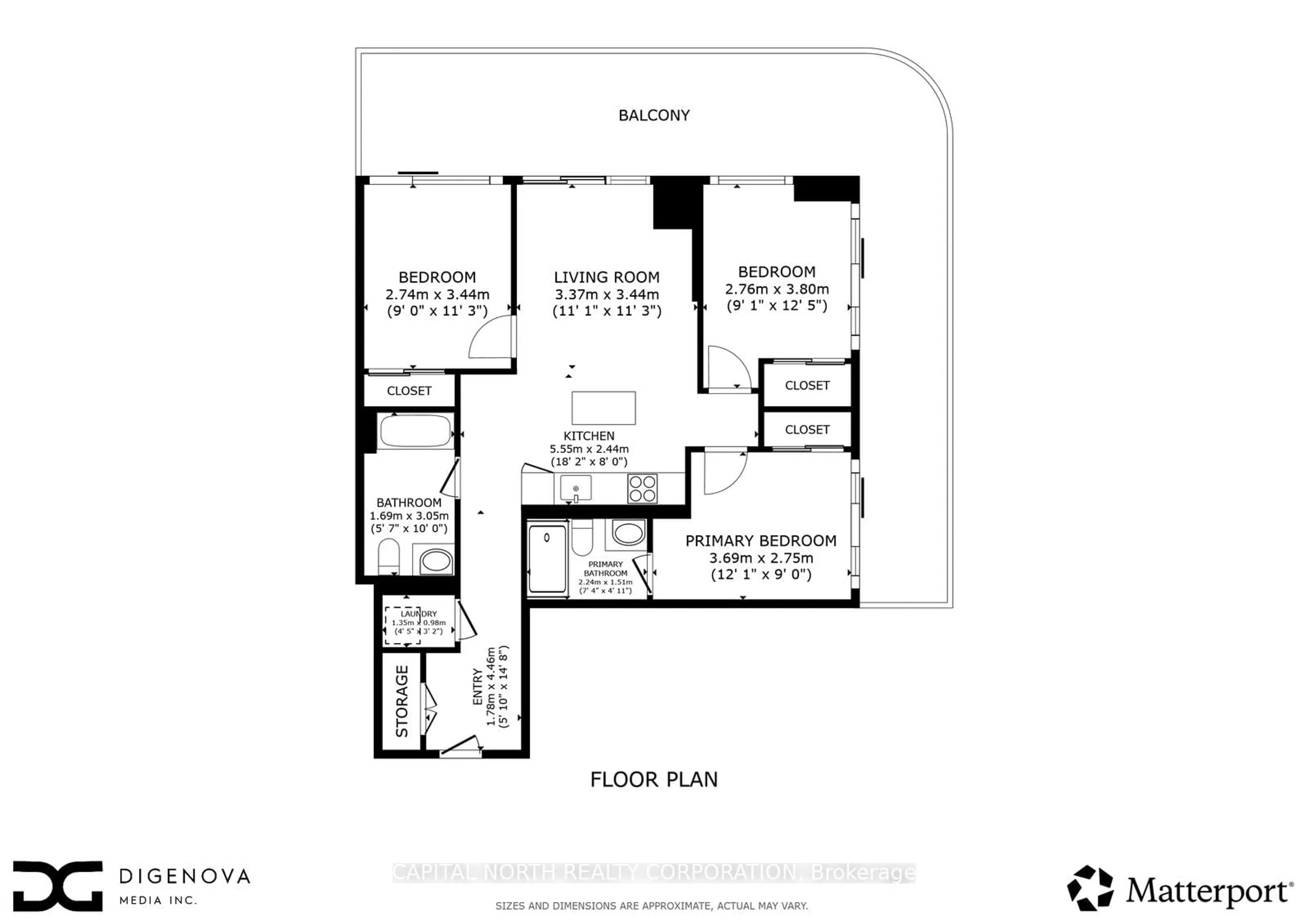 Floor plan for 15 Holmes Ave #2804, Toronto Ontario M2N 0L4