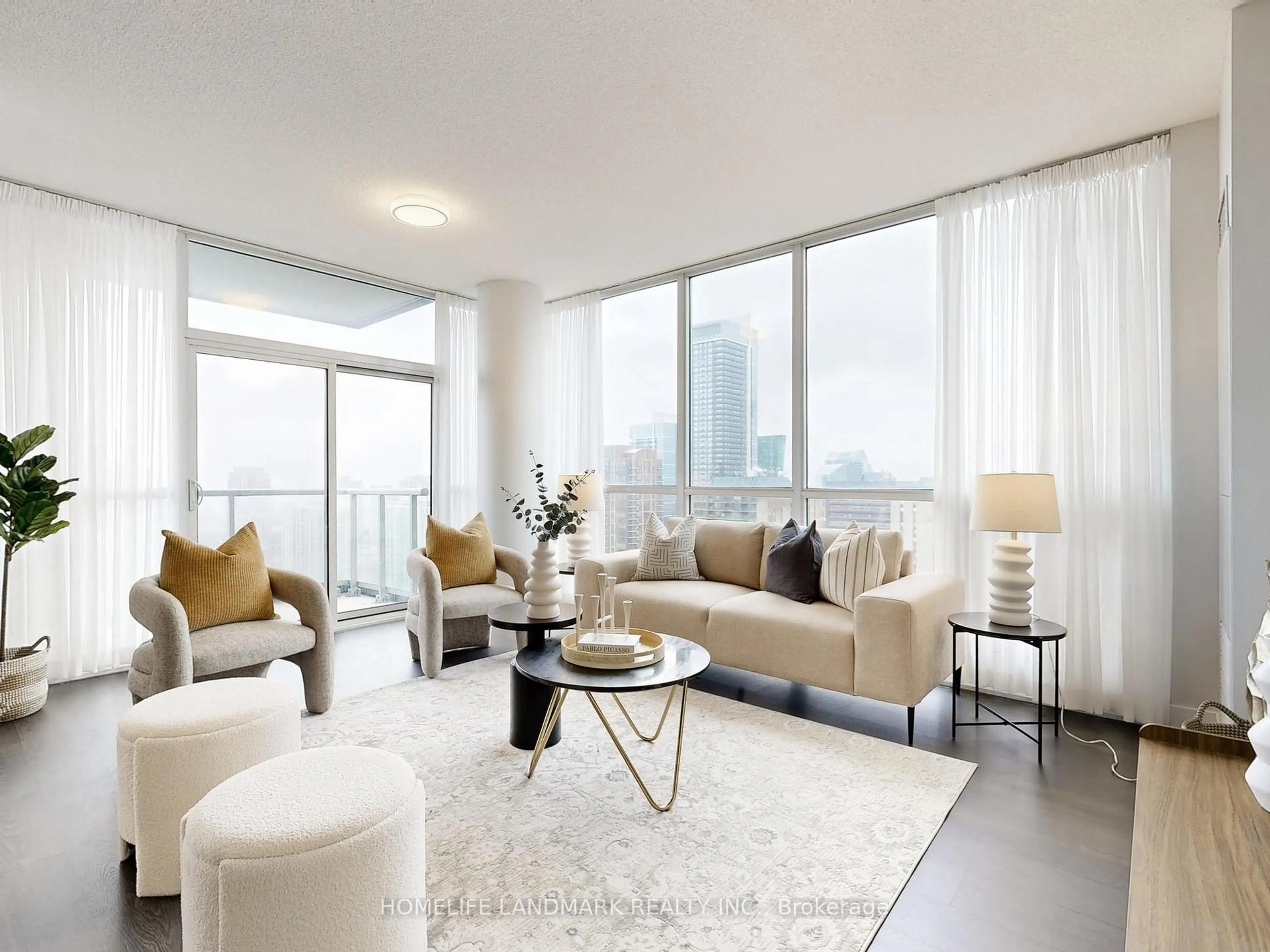 Living room with furniture, unknown for 88 Sheppard Ave #3004, Toronto Ontario M2N 0G9