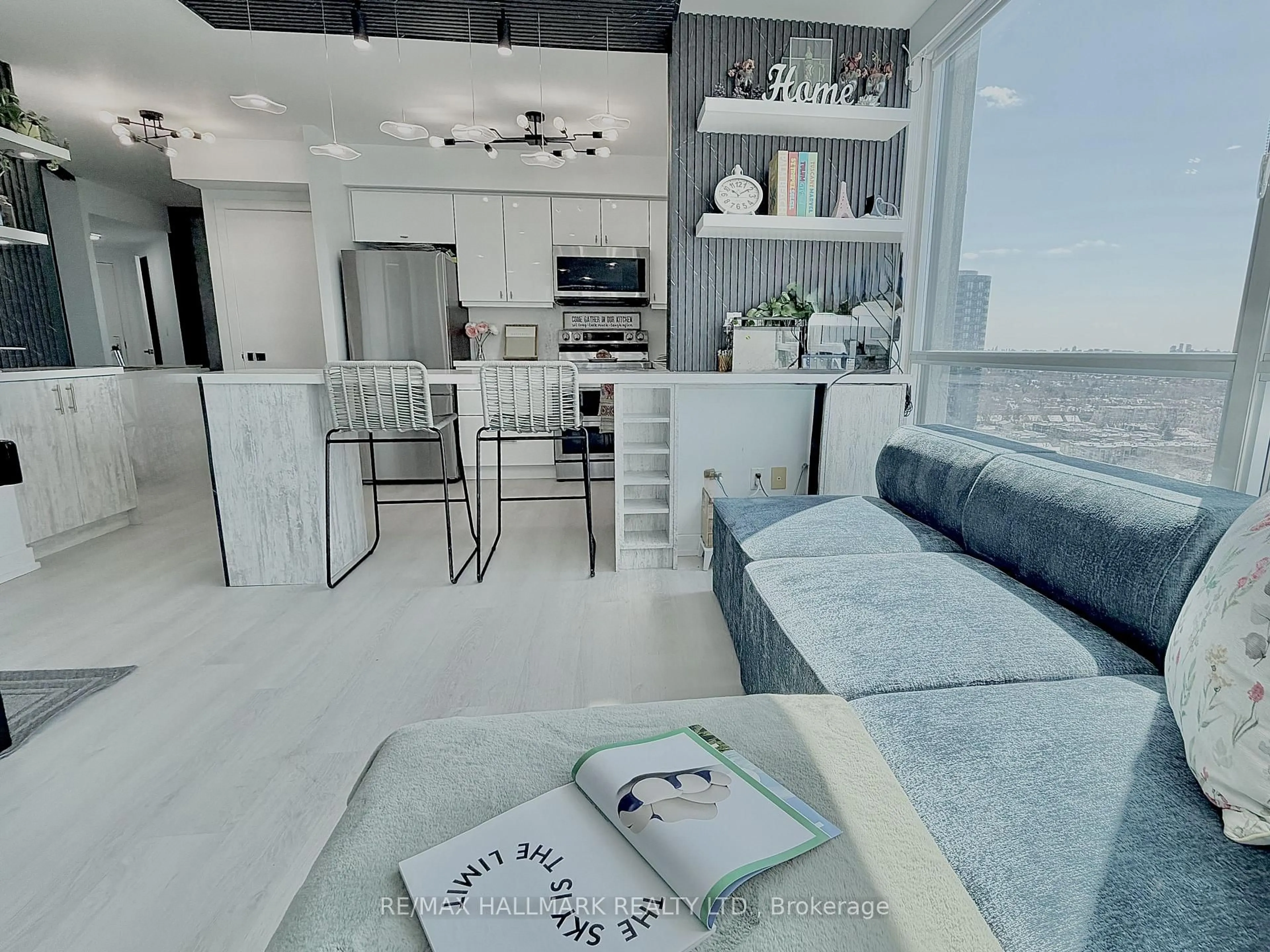 Open concept kitchen, ceramic/tile floor for 5740 Yonge St #1904, Toronto Ontario M2M 0B1