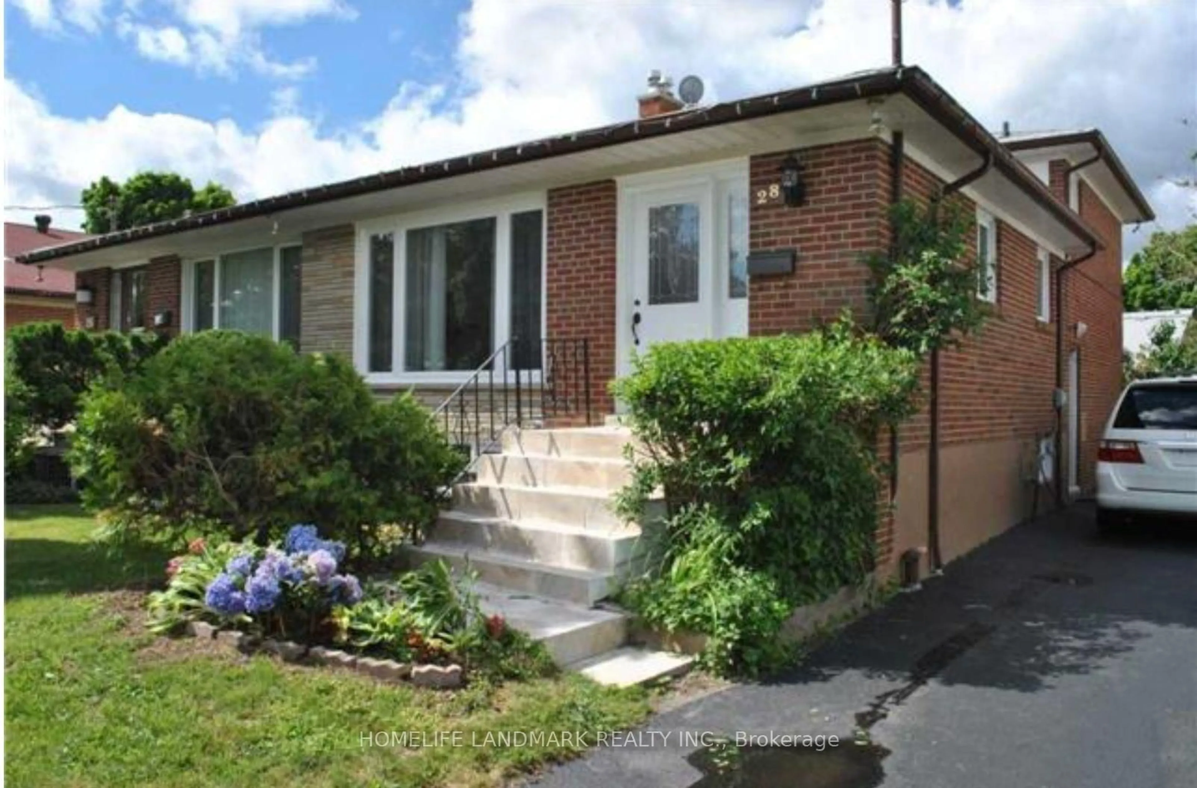 Home with brick exterior material, street for 28 Roywood Dr, Toronto Ontario M3A 2C6