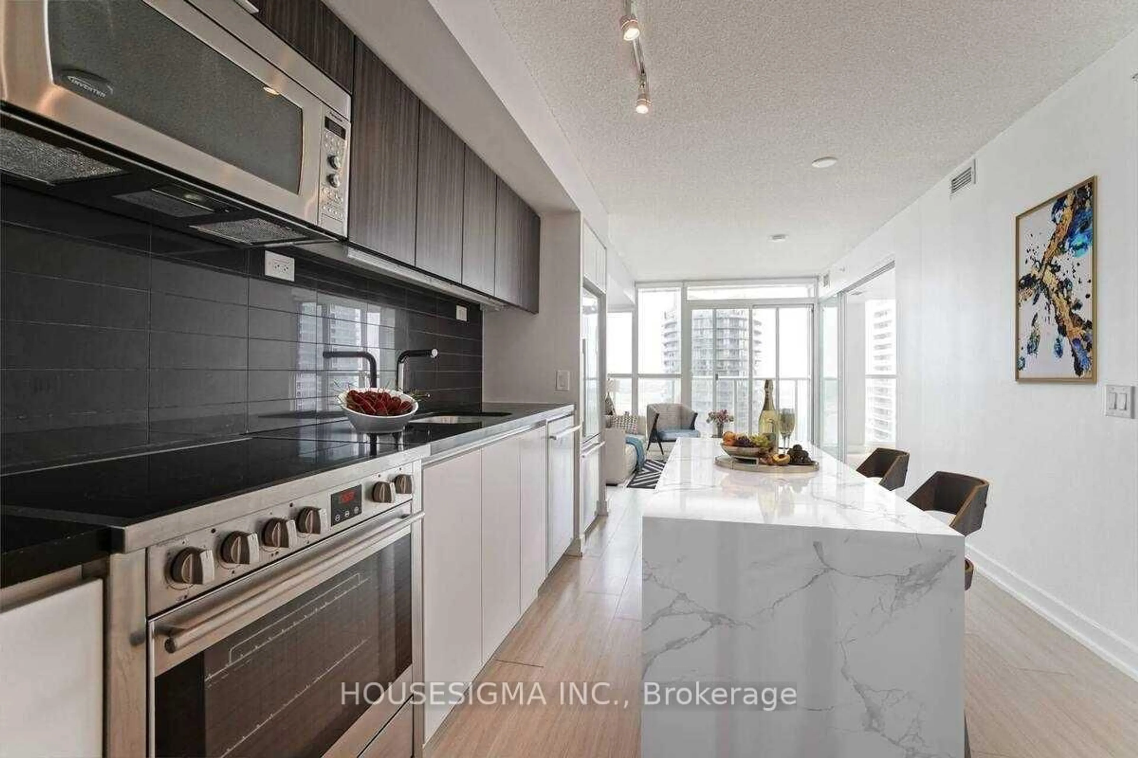 Contemporary kitchen, ceramic/tile floor for 85 Queens Wharf Rd #2503, Toronto Ontario M5V 0J9