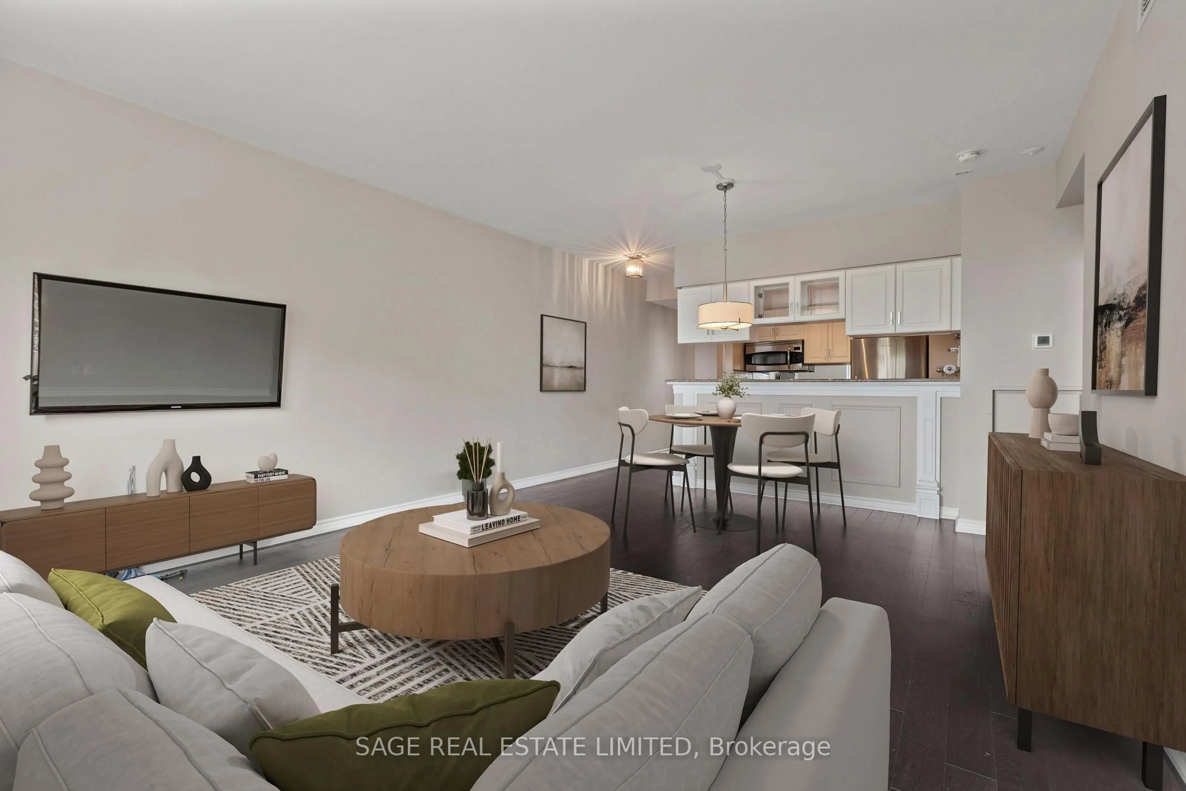 Living room with furniture, wood/laminate floor for 1 Deer Park Cres #803, Toronto Ontario M4V 3C4