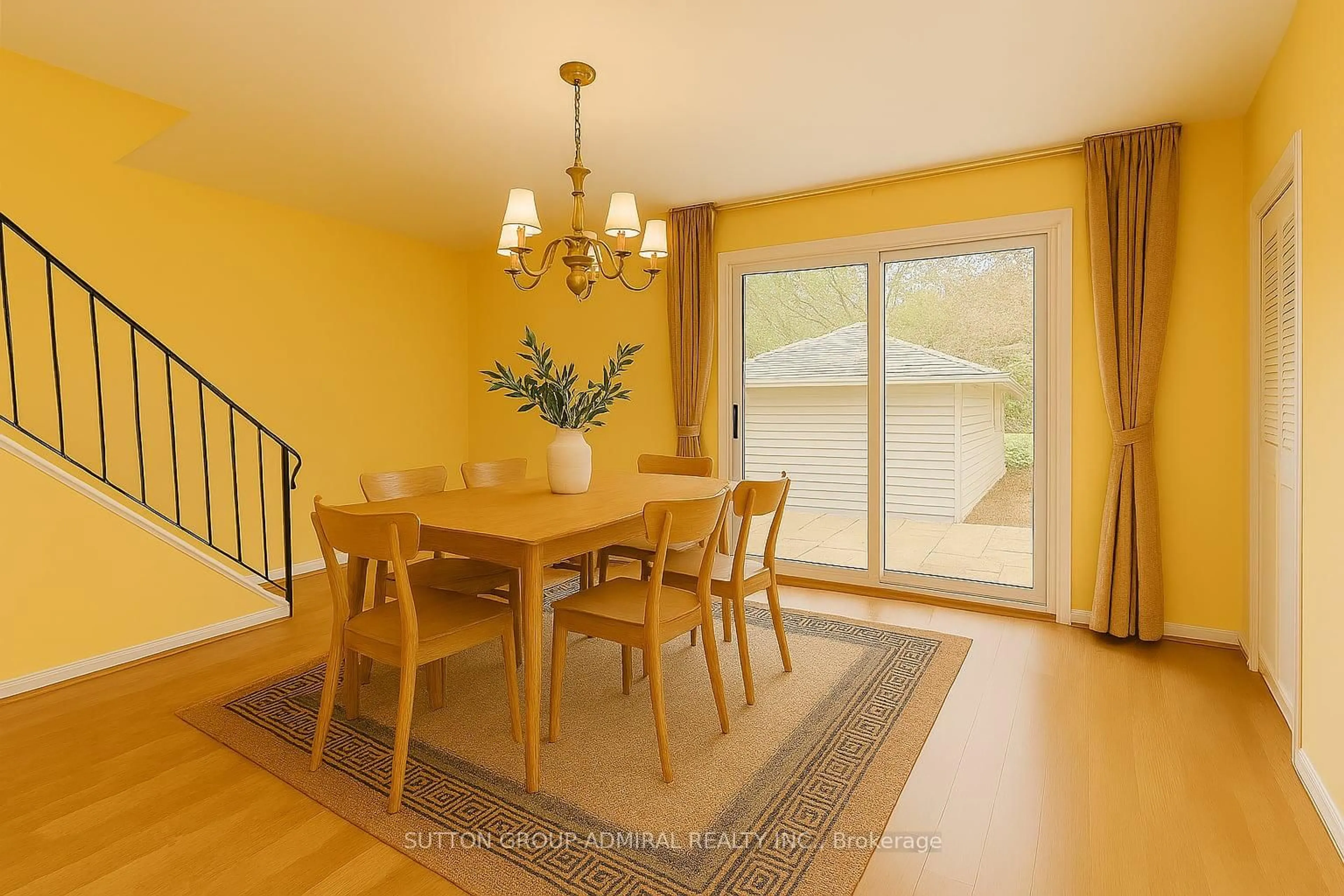 Dining room, wood/laminate floor for 84 Reiner Rd, Toronto Ontario M3H 2L5