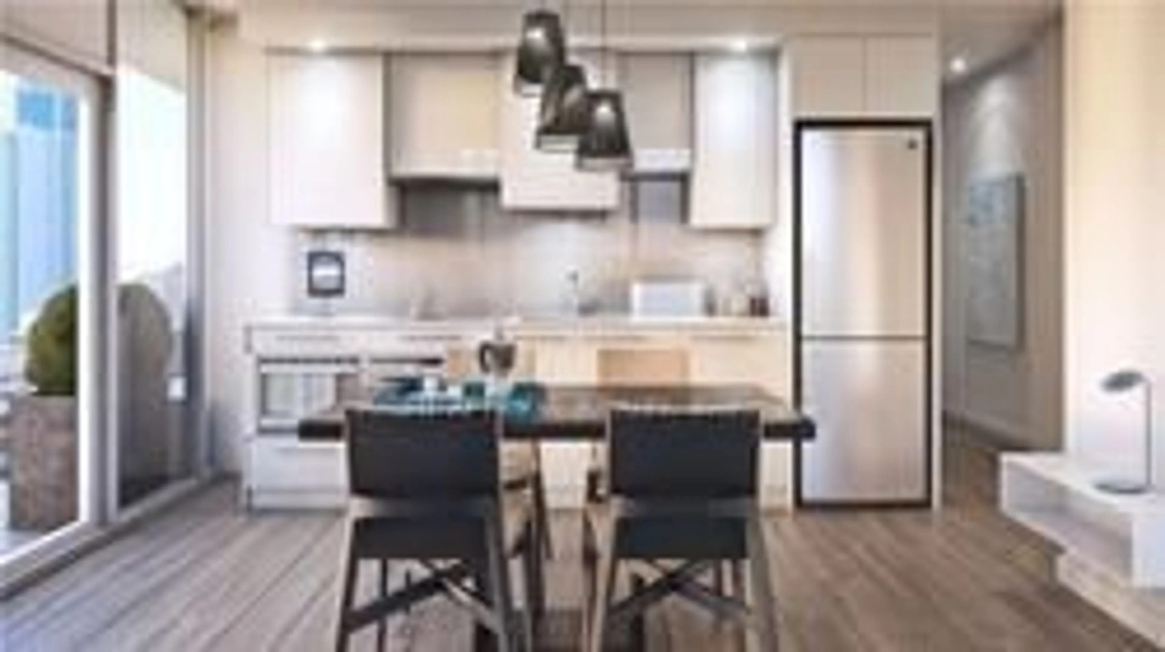 Open concept kitchen, wood/laminate floor for 99 Broadway Ave #1802, Toronto Ontario M4P 0E3