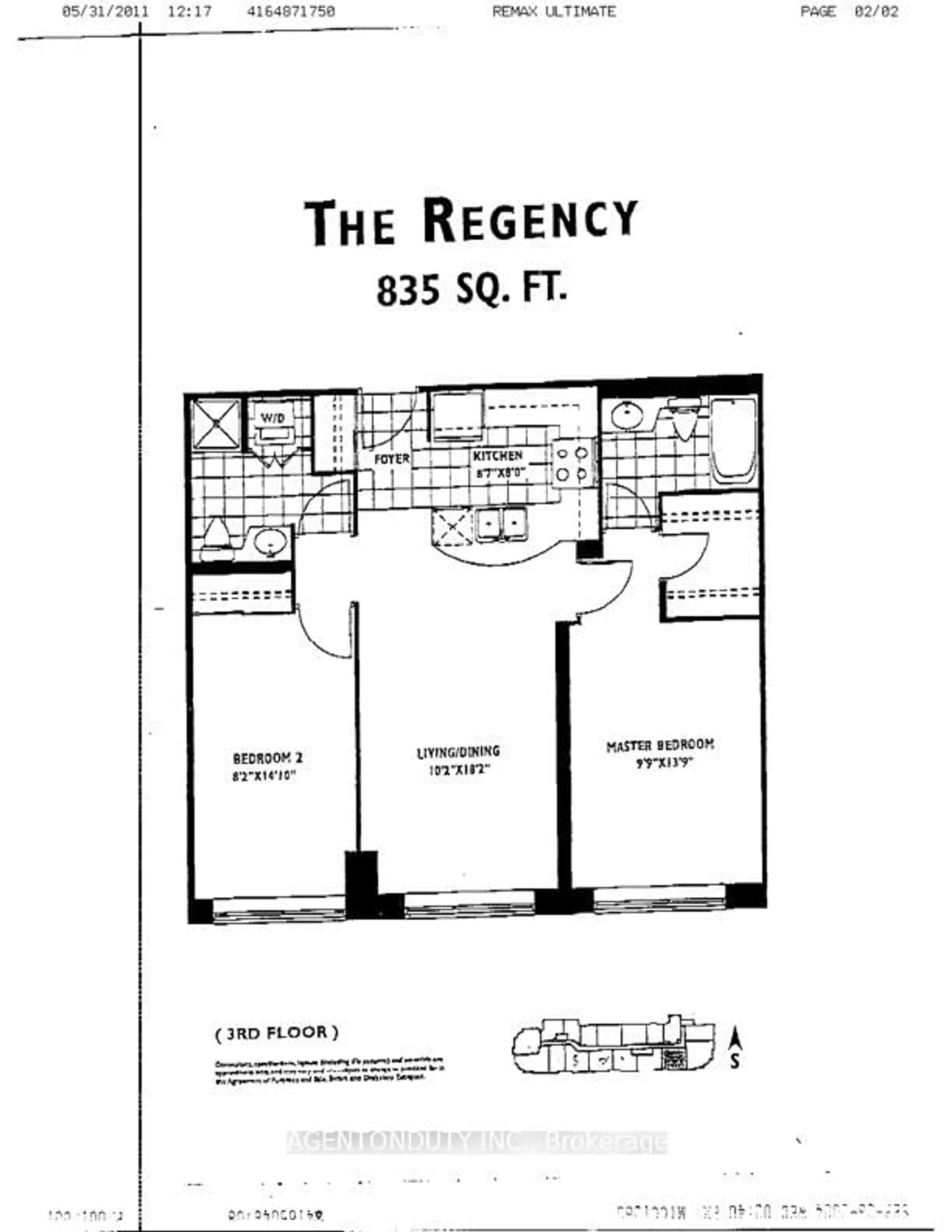 Floor plan for 109 Front St #516, Toronto Ontario M5A 4P7