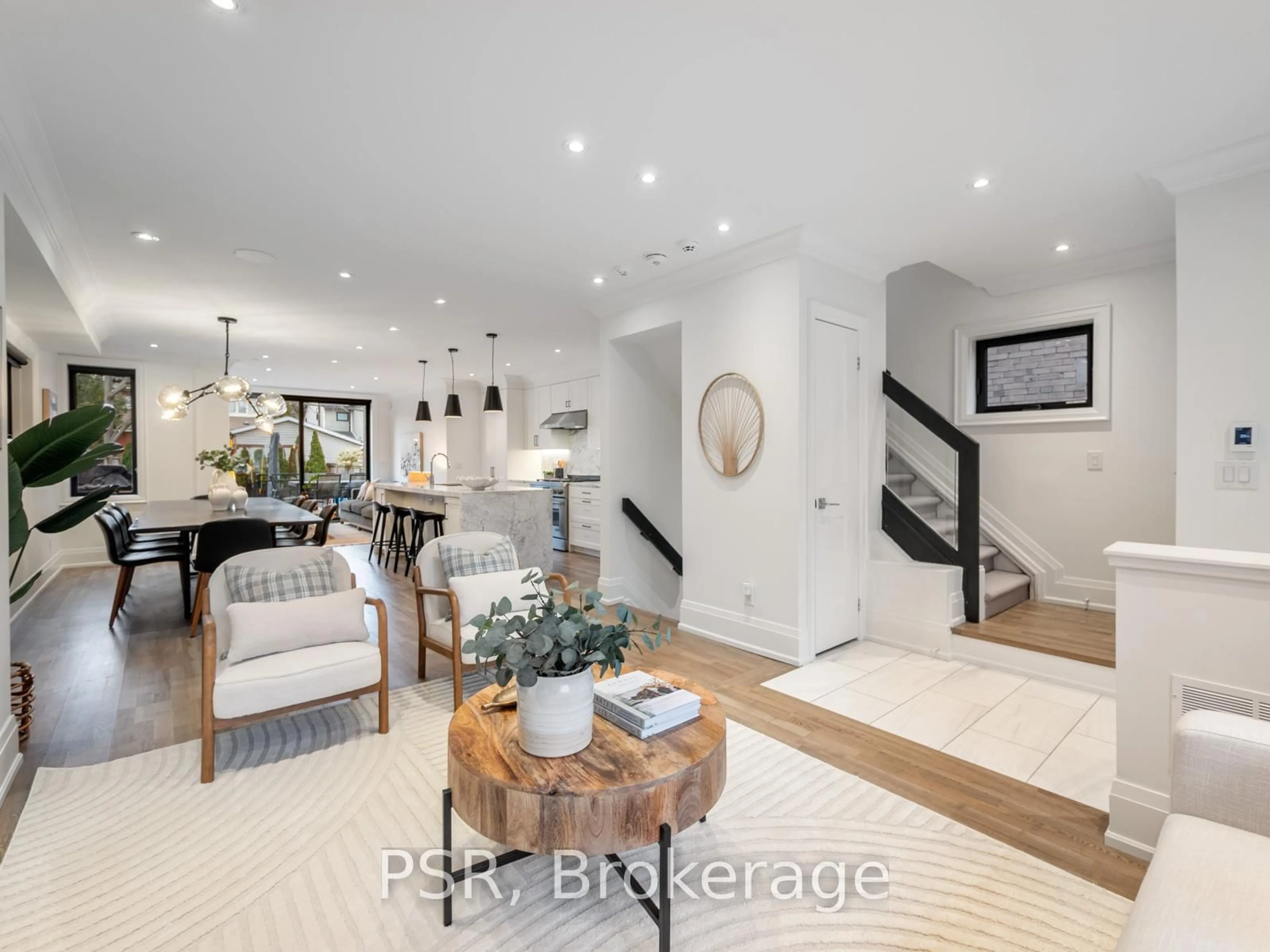 Open concept kitchen, ceramic/tile floor for 163 Arlington Ave, Toronto Ontario M6C 2Z3