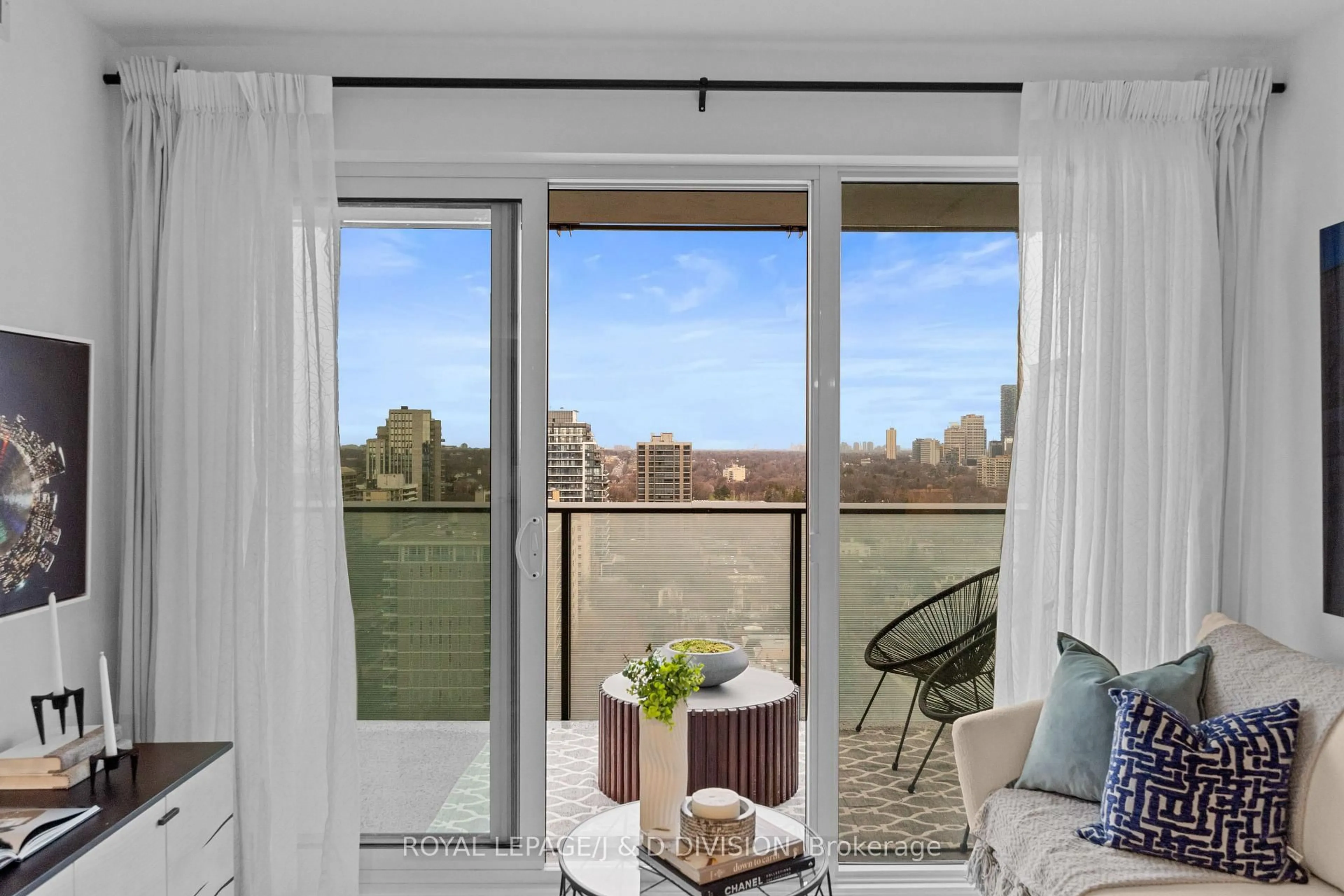 Balcony in the apartment, water/lake/river/ocean view for 99 Foxbar Rd #2104, Toronto Ontario M4V 0B2