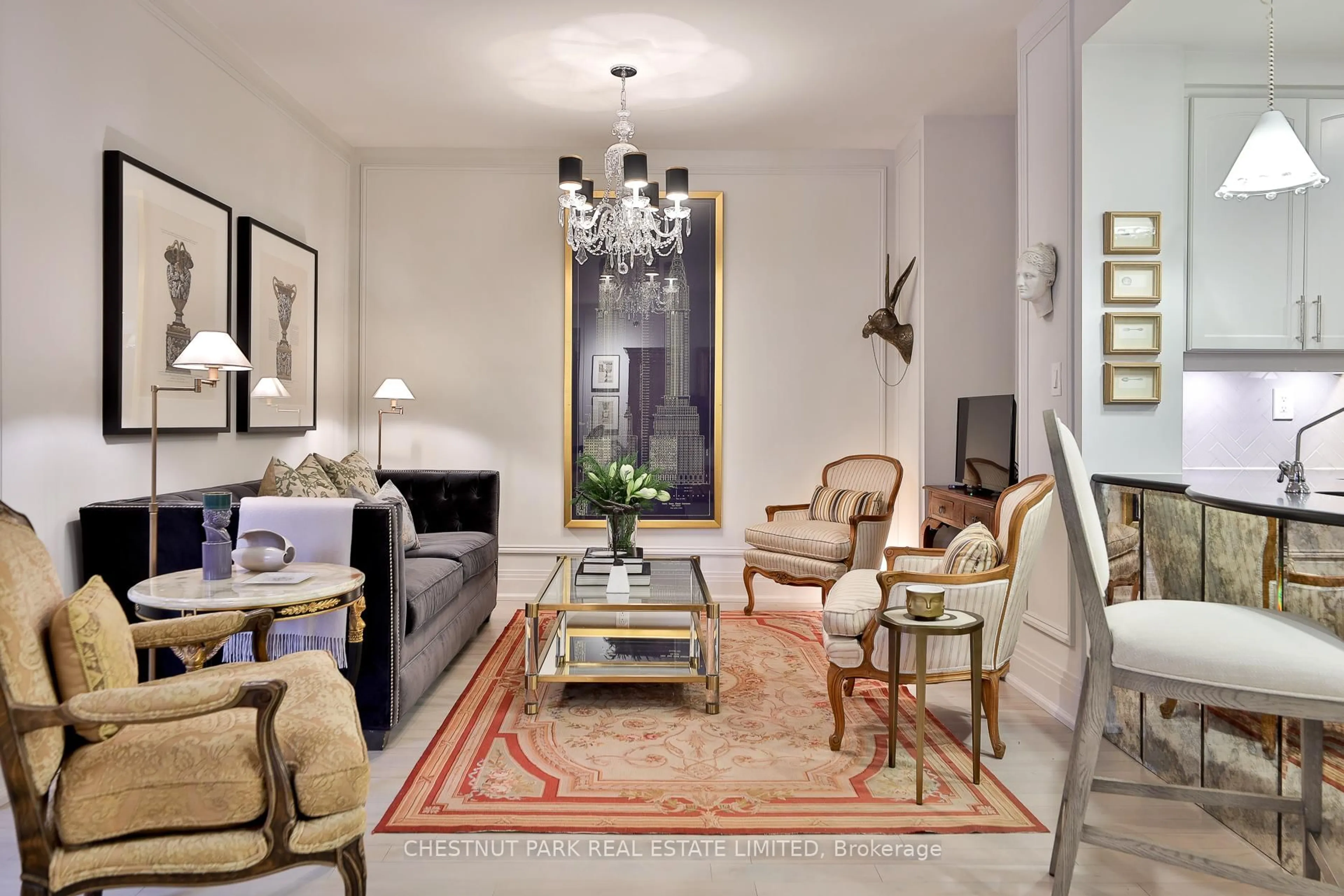 Living room with furniture, unknown for 99 Avenue Rd #508, Toronto Ontario M5R 2G5