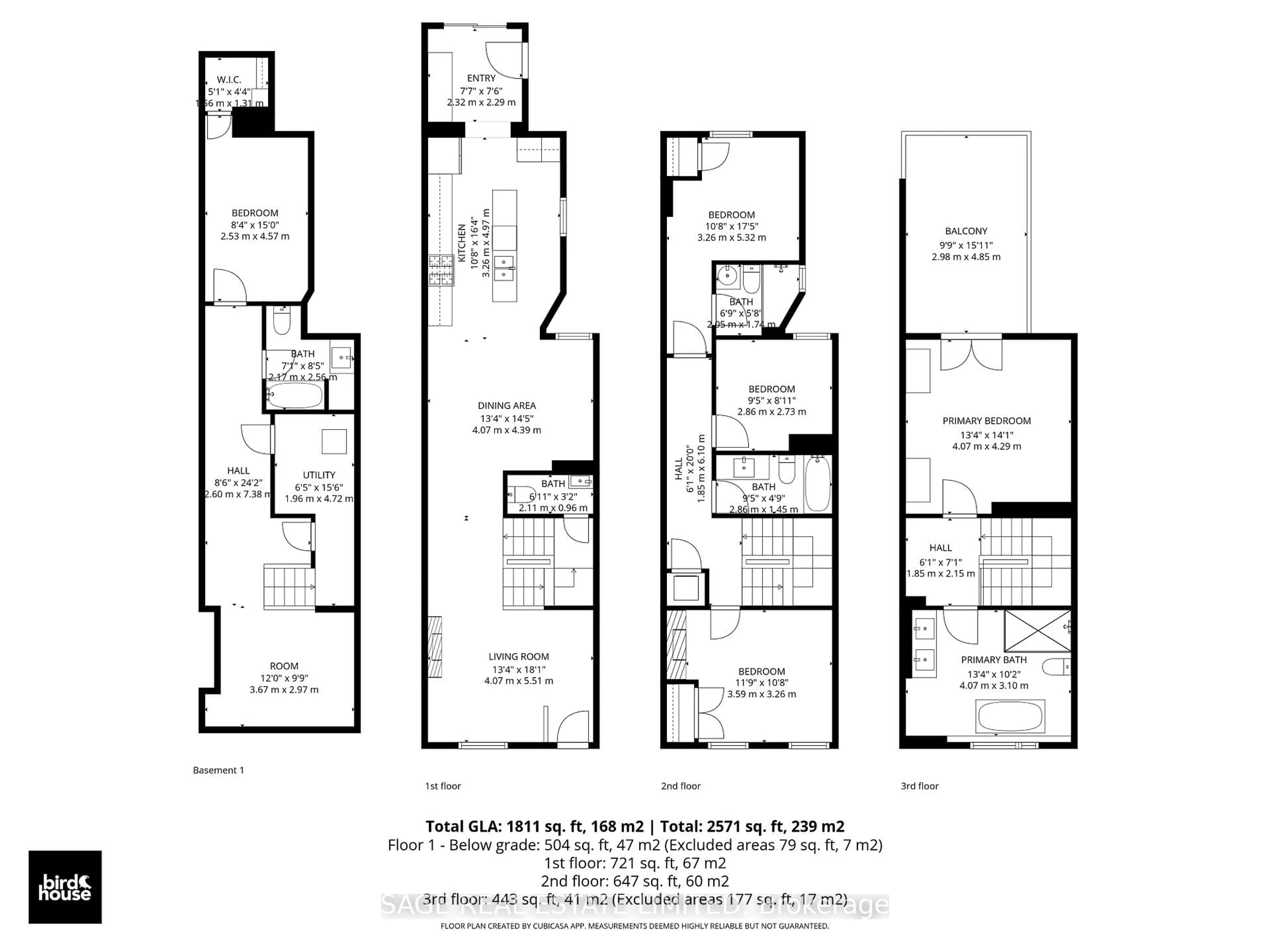Floor plan for 221 Crawford St, Toronto Ontario M6J 2V5