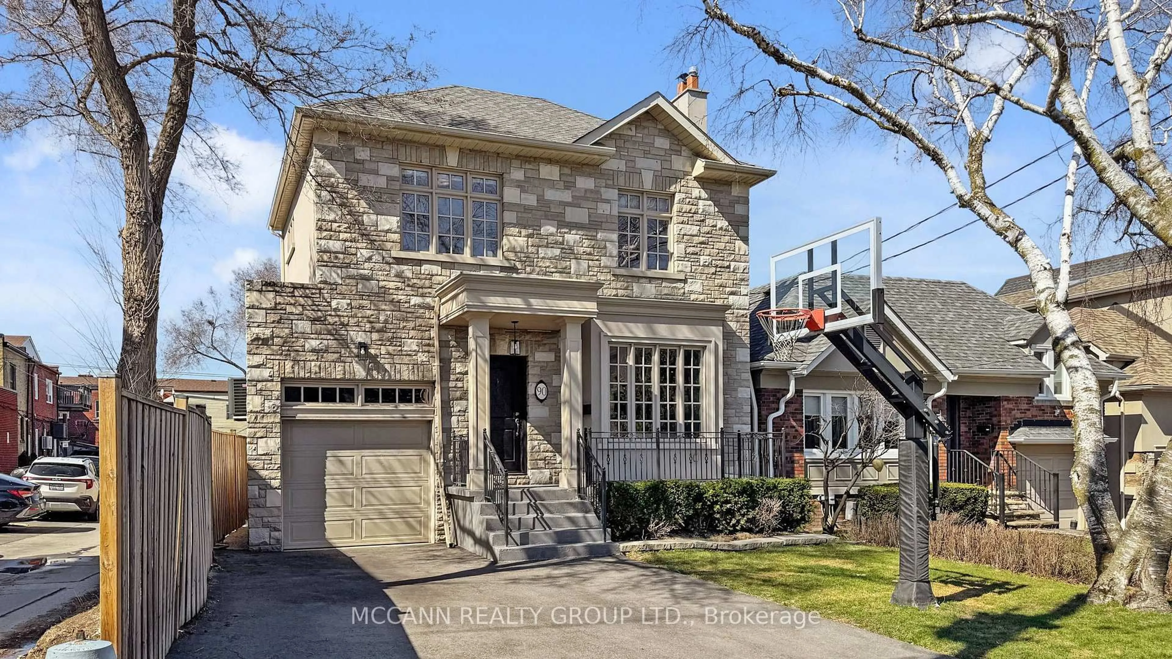 Home with brick exterior material, street for 90 Haddington Ave, Toronto Ontario M5M 2P3