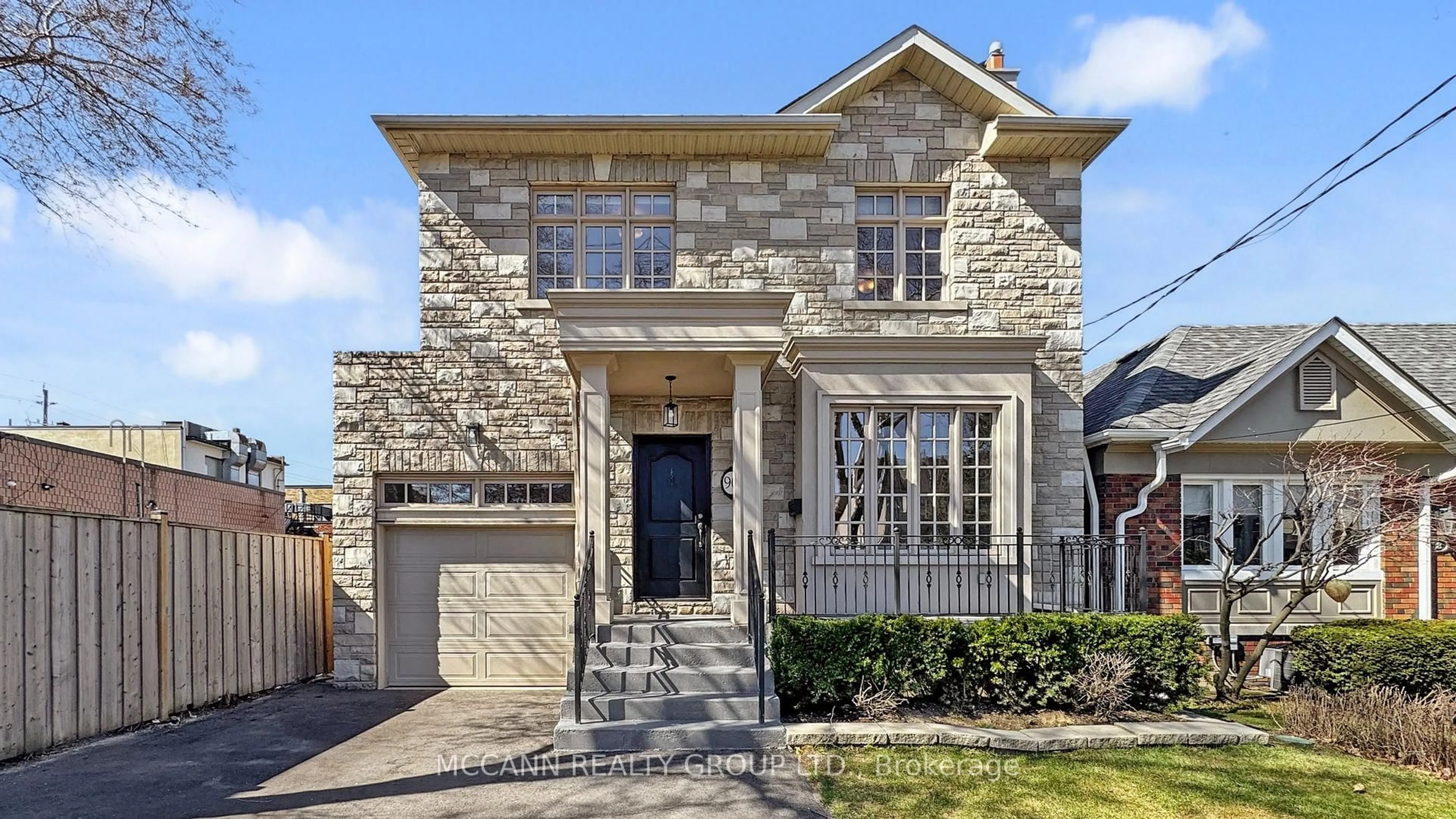Home with brick exterior material, street for 90 Haddington Ave, Toronto Ontario M5M 2P3