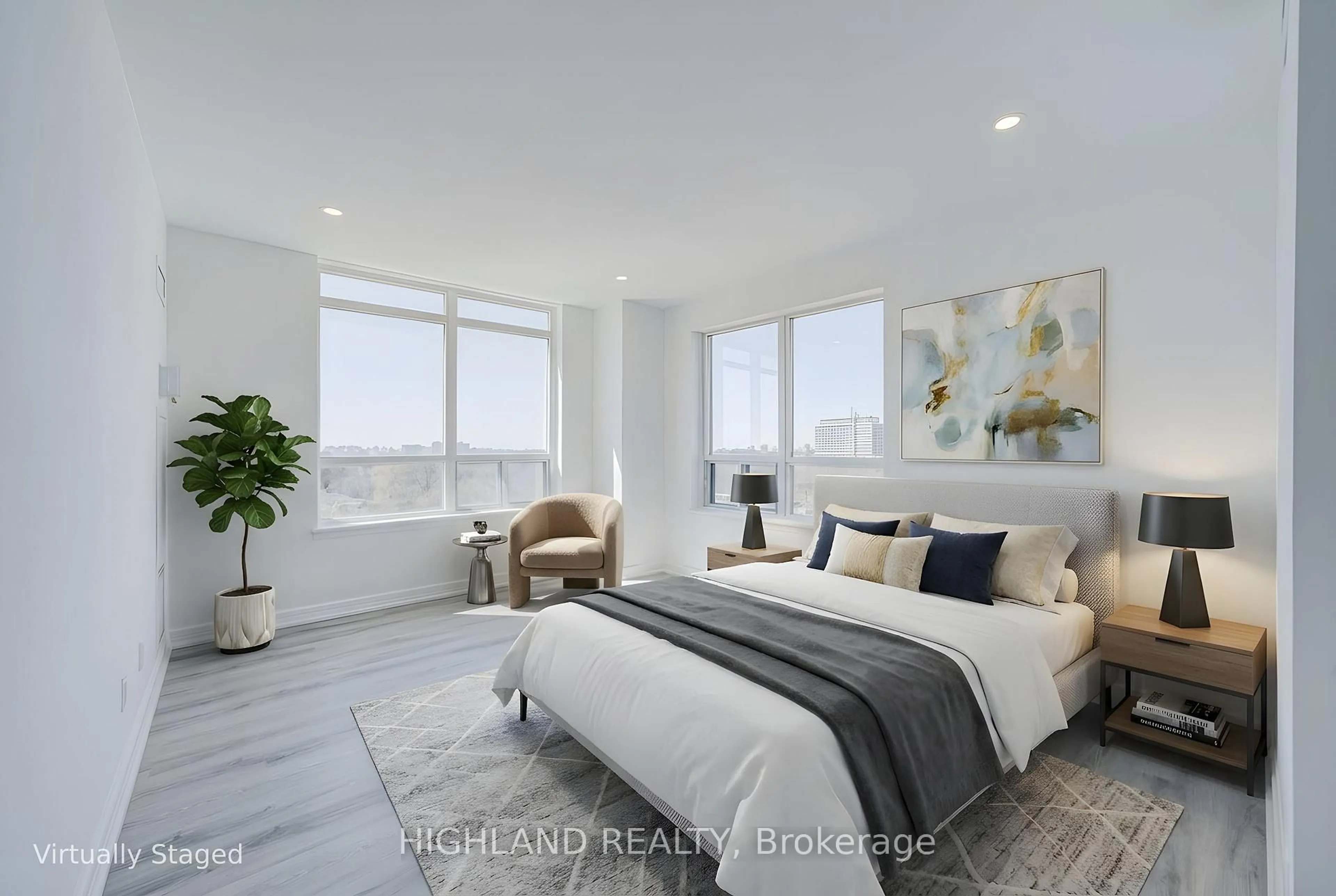 Bedroom with bed, unknown for 18 Harrison Garden Blvd #1002, Toronto Ontario M2N 7J7