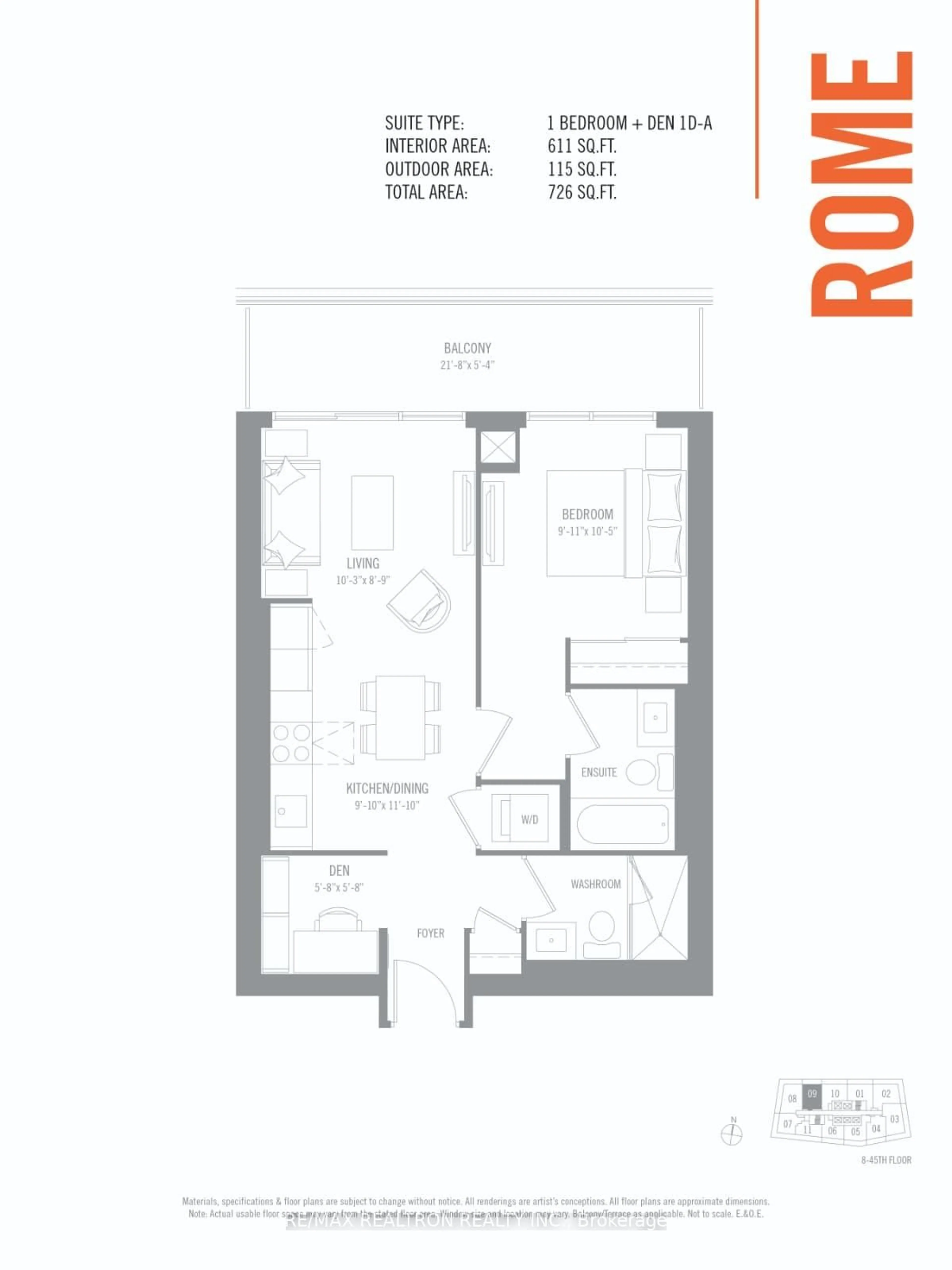 Floor plan for 2221 Yonge St #4710, Toronto Ontario M4S 2B4