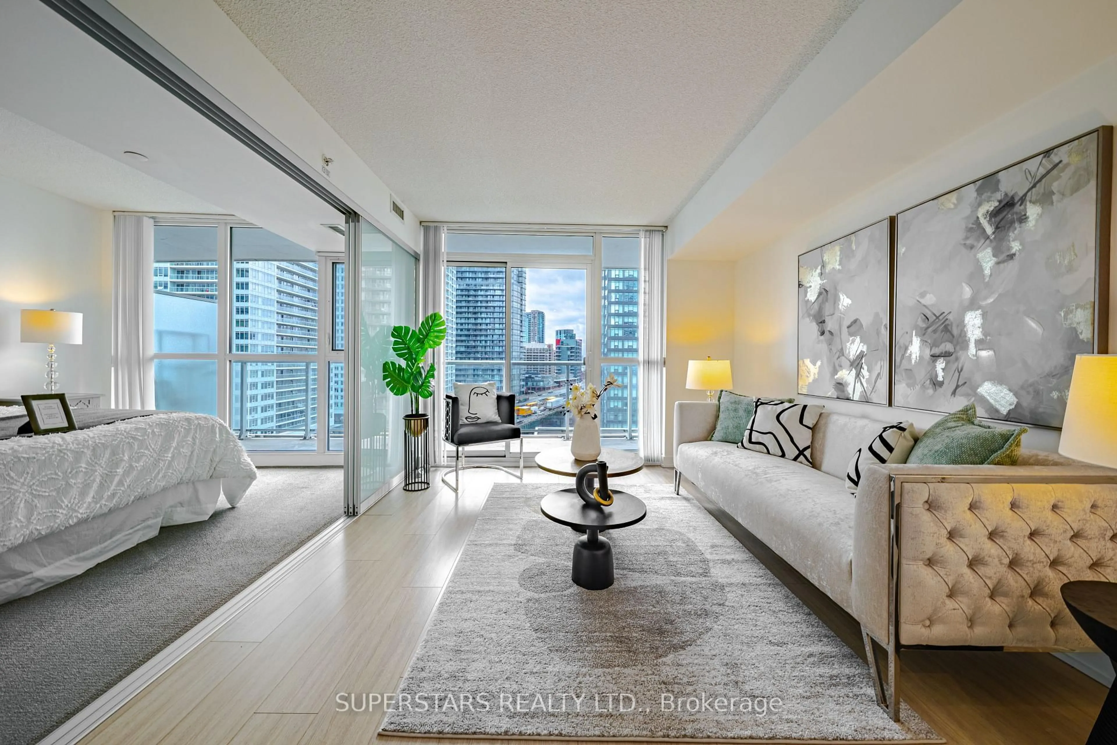 Living room with furniture, unknown for 75 Queens Wharf Rd #1211, Toronto Ontario M5V 0J8