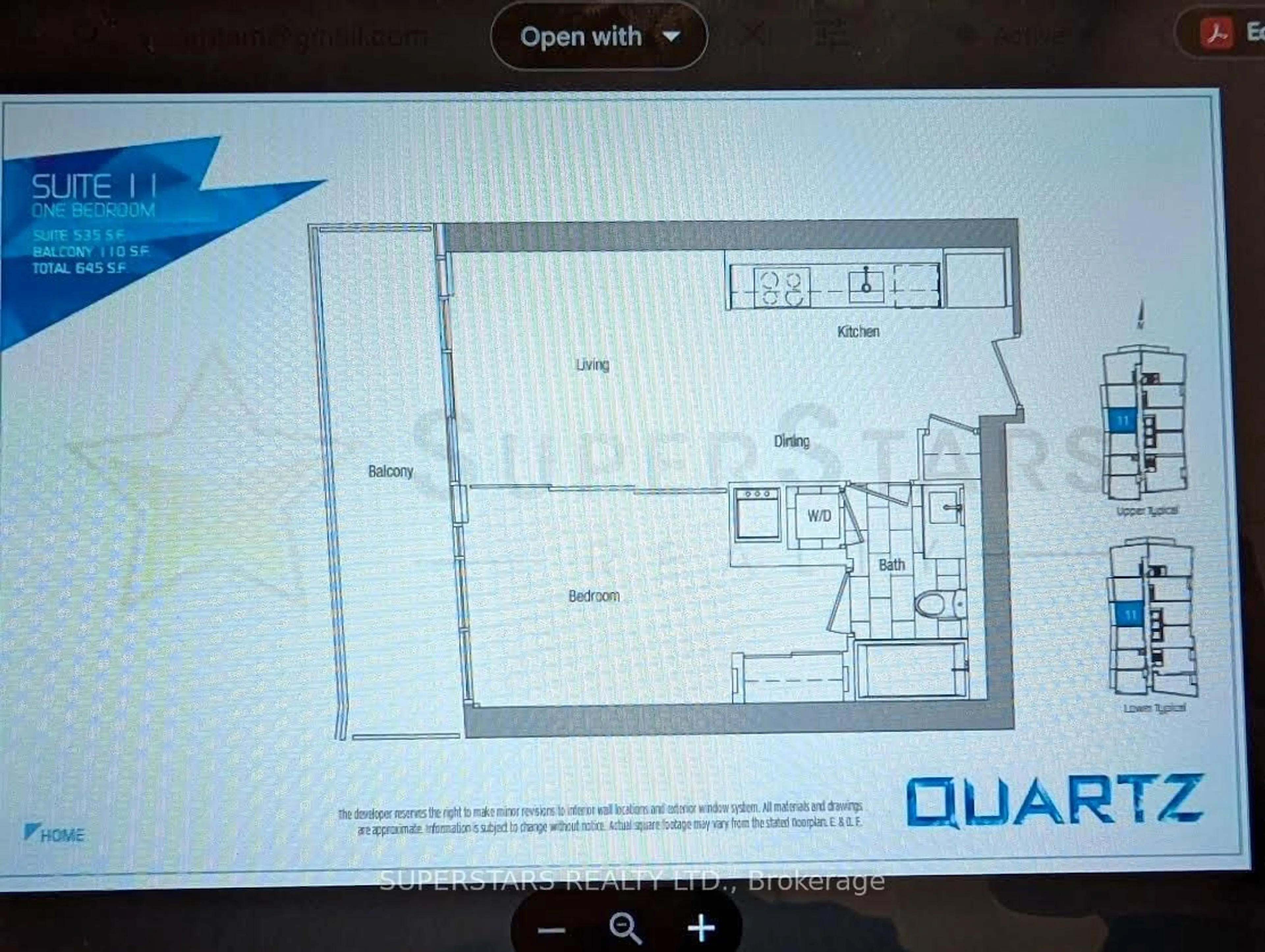 Floor plan for 75 Queens Wharf Rd #1211, Toronto Ontario M5V 0J8