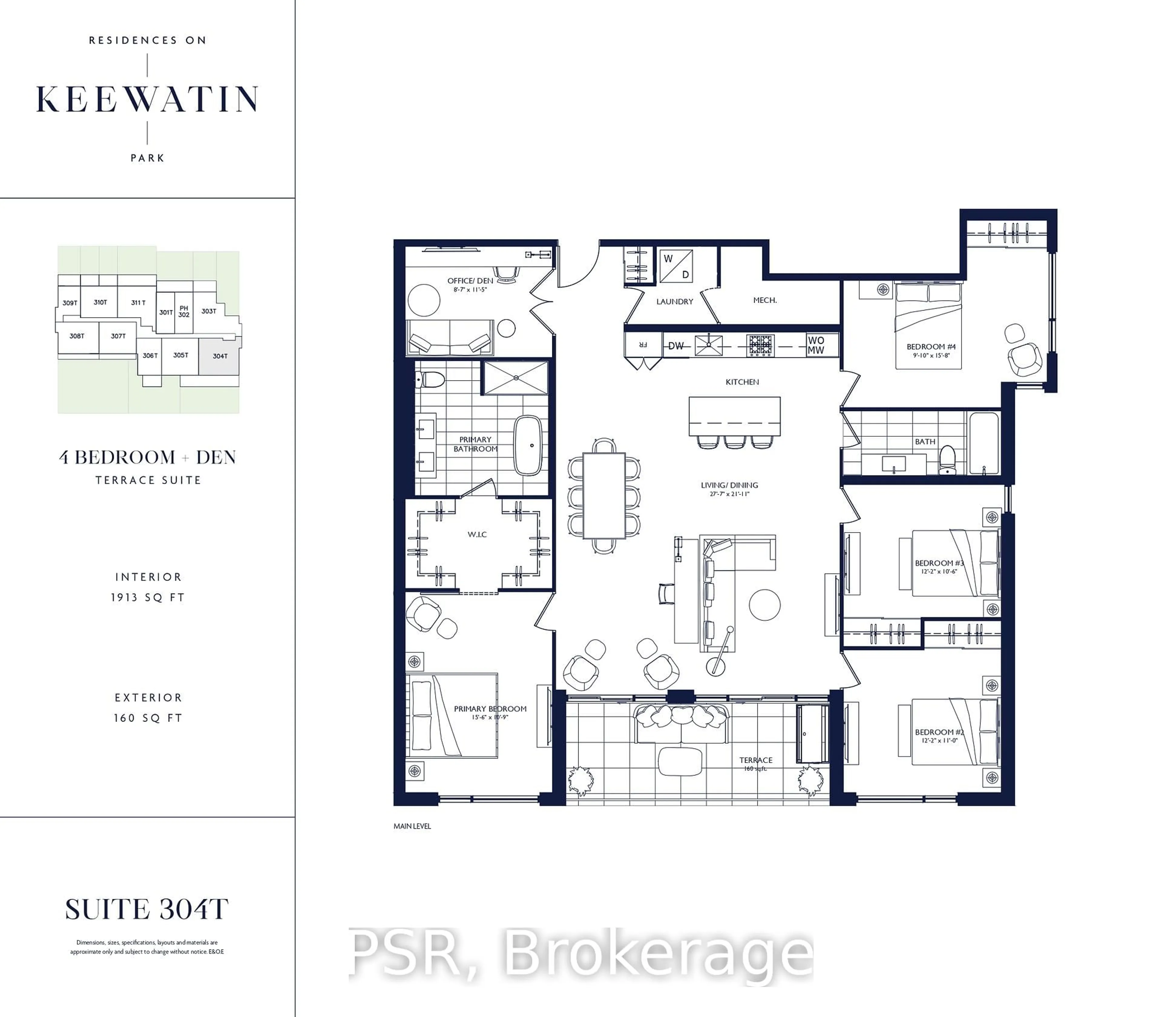 Floor plan for 200 Keewatin Ave #304, Toronto Ontario M4P 1Z8