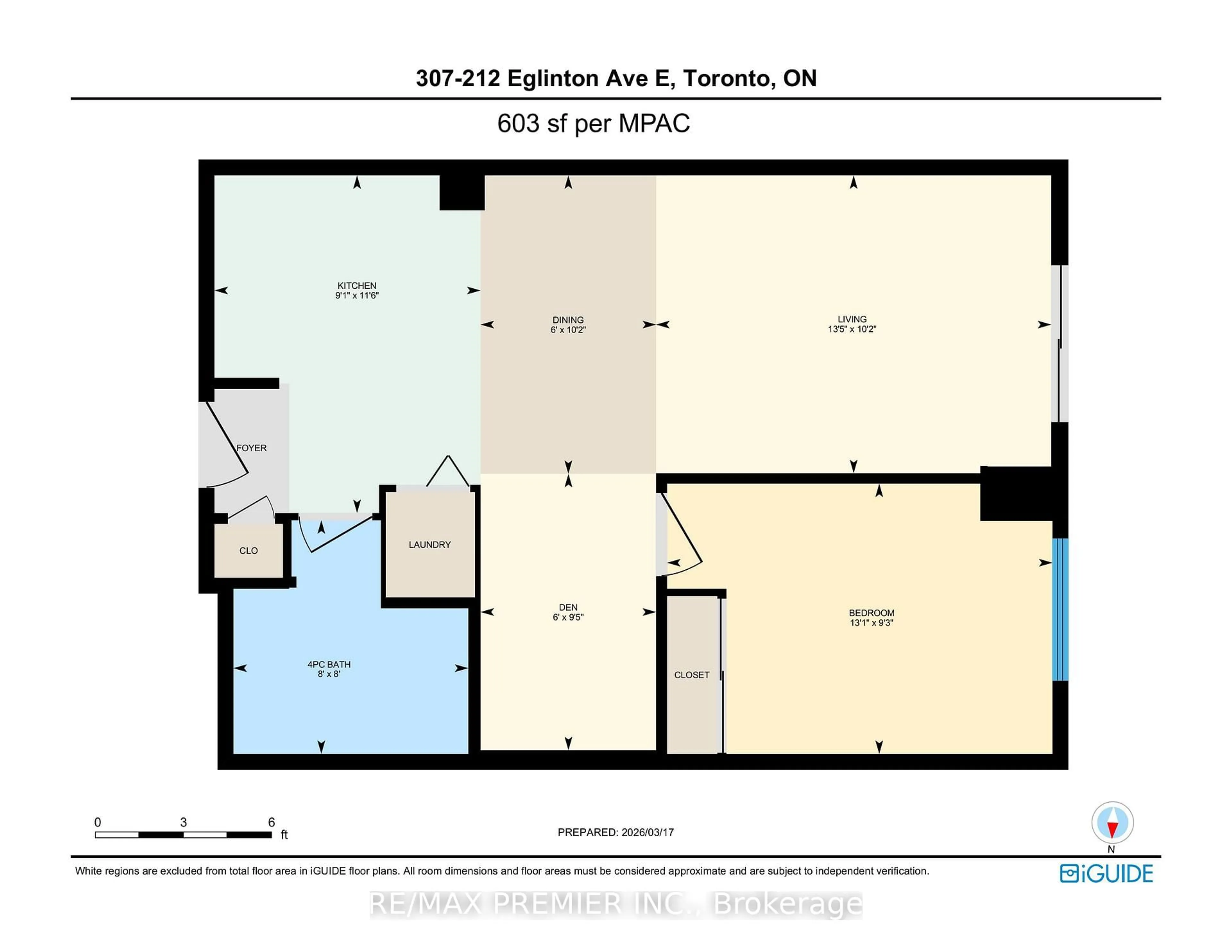 Floor plan for 212 Eglinton Ave #307, Toronto Ontario M4P 0A3