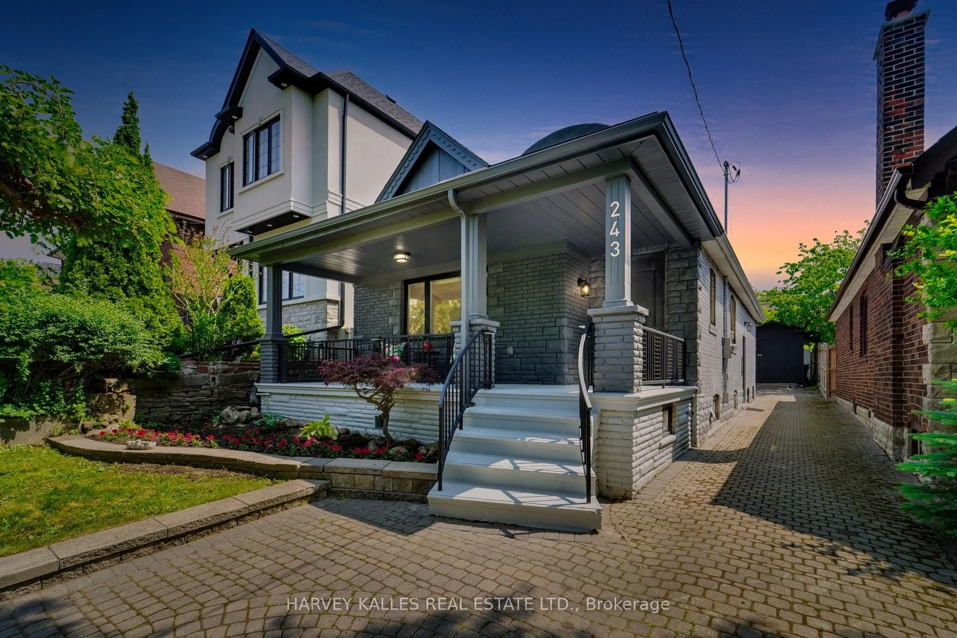 Home with brick exterior material, street for 243 Northcliffe Blvd, Toronto Ontario M6E 3K8