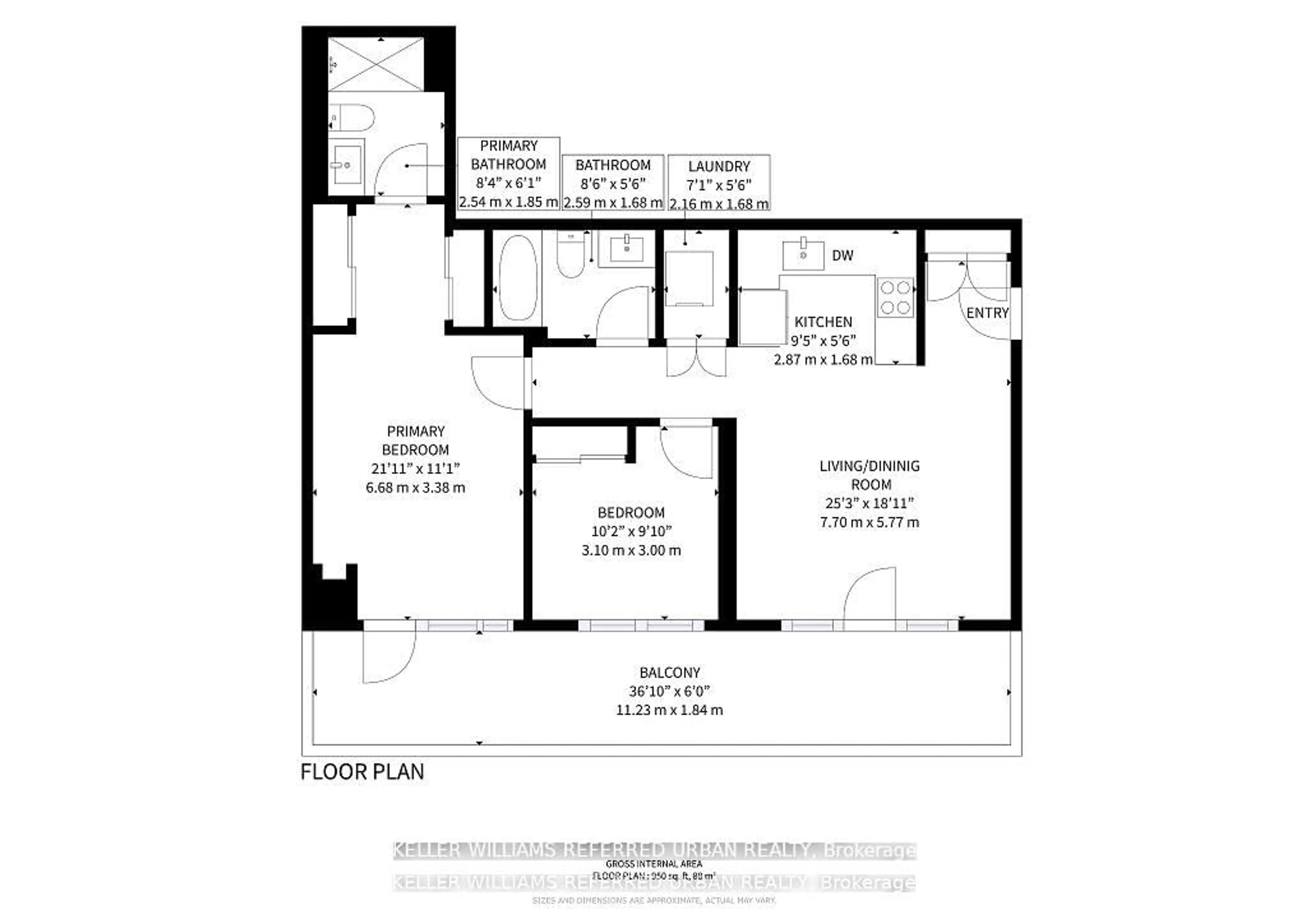 Floor plan for 55 East Liberty St #201, Toronto Ontario M6K 3P9