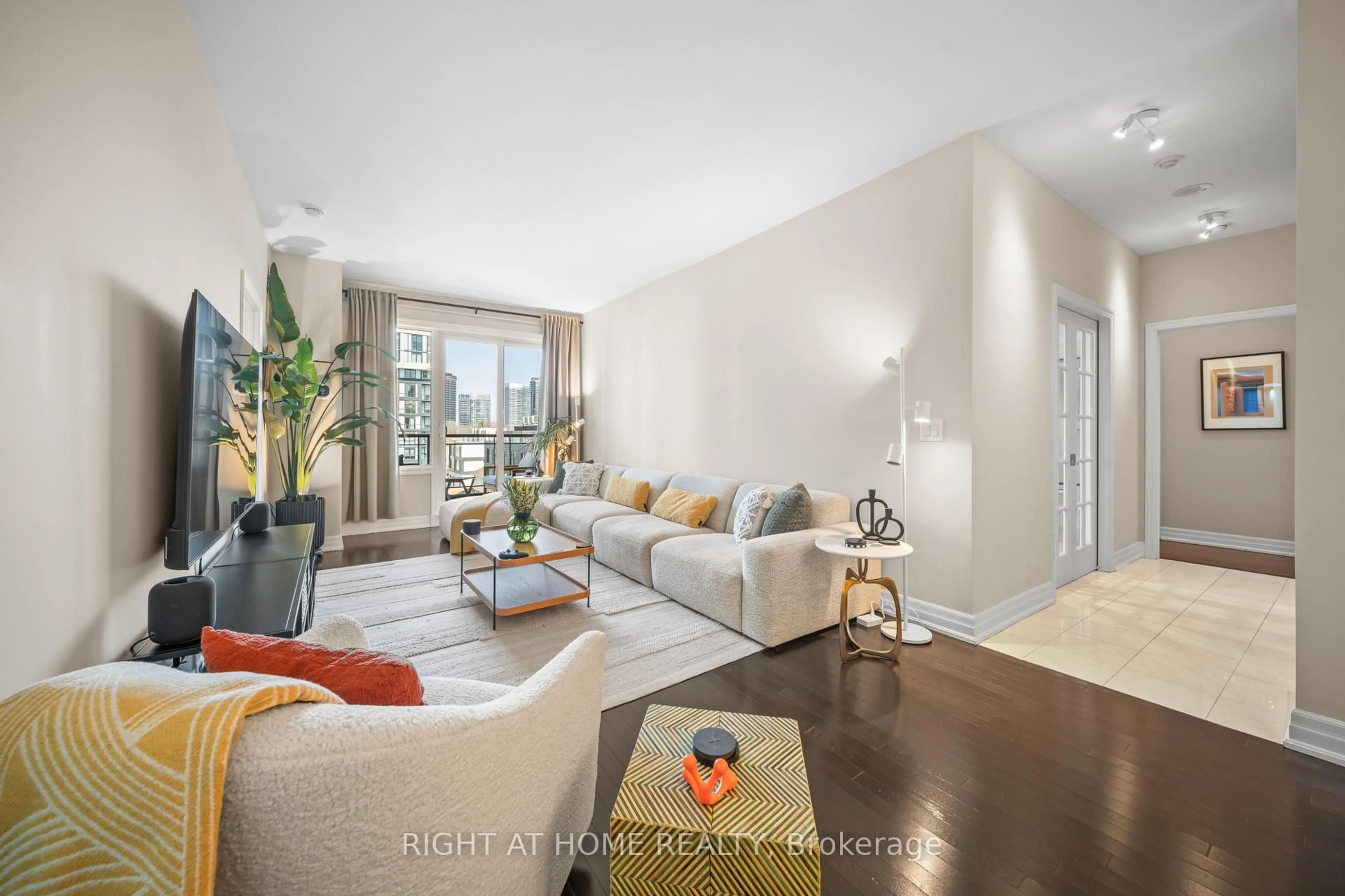 Living room with furniture, unknown for 23 Rean Dr #504, Toronto Ontario M2K 0A5