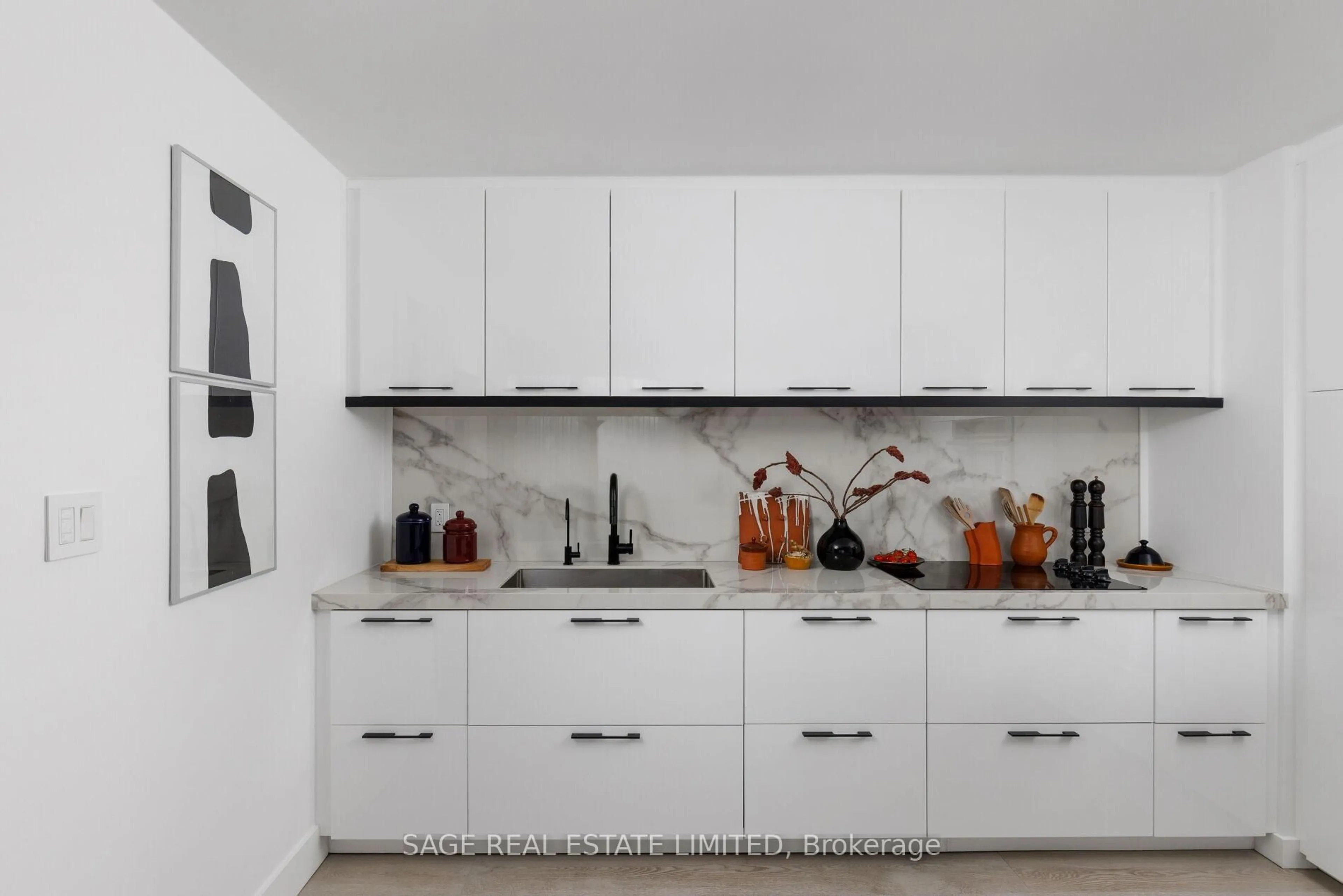 Contemporary kitchen, ceramic/tile floor for 245 The Donway #311, Toronto Ontario M3B 3M2