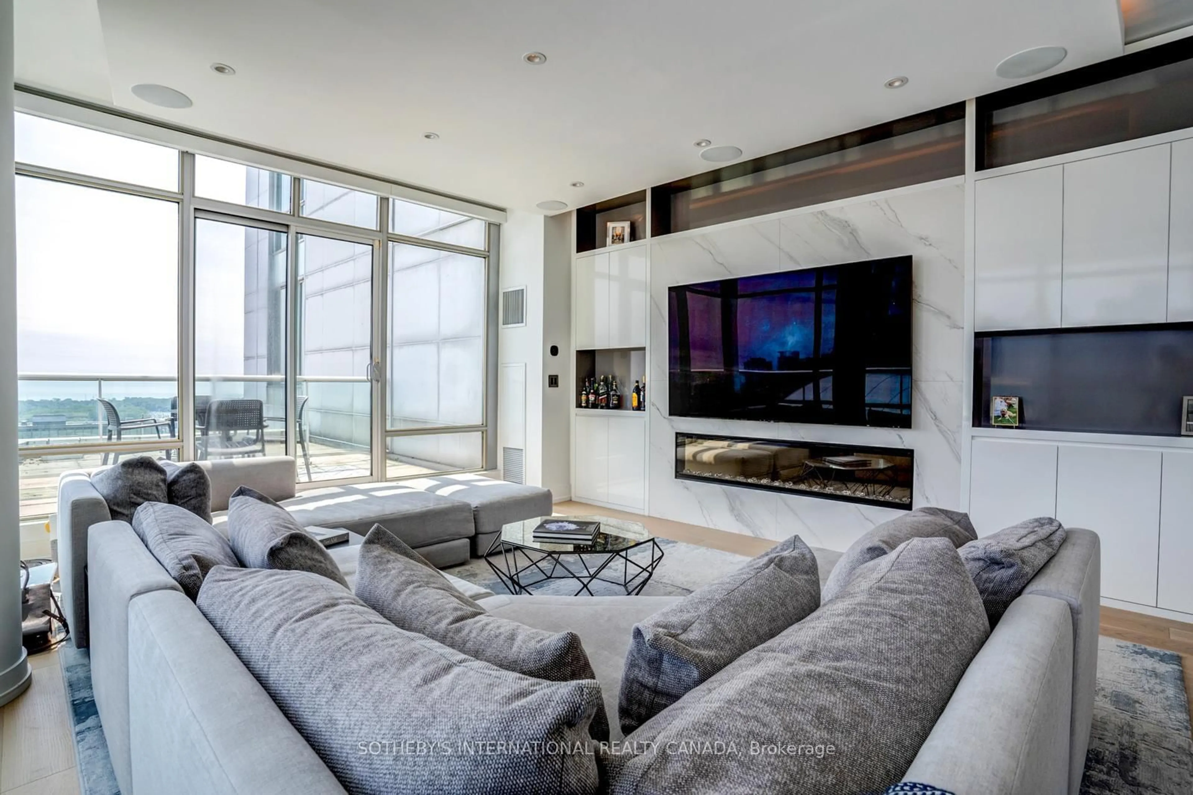 Living room with furniture, unknown for 81 Navy Wharf Crt #3801, Toronto Ontario M5V 3S1