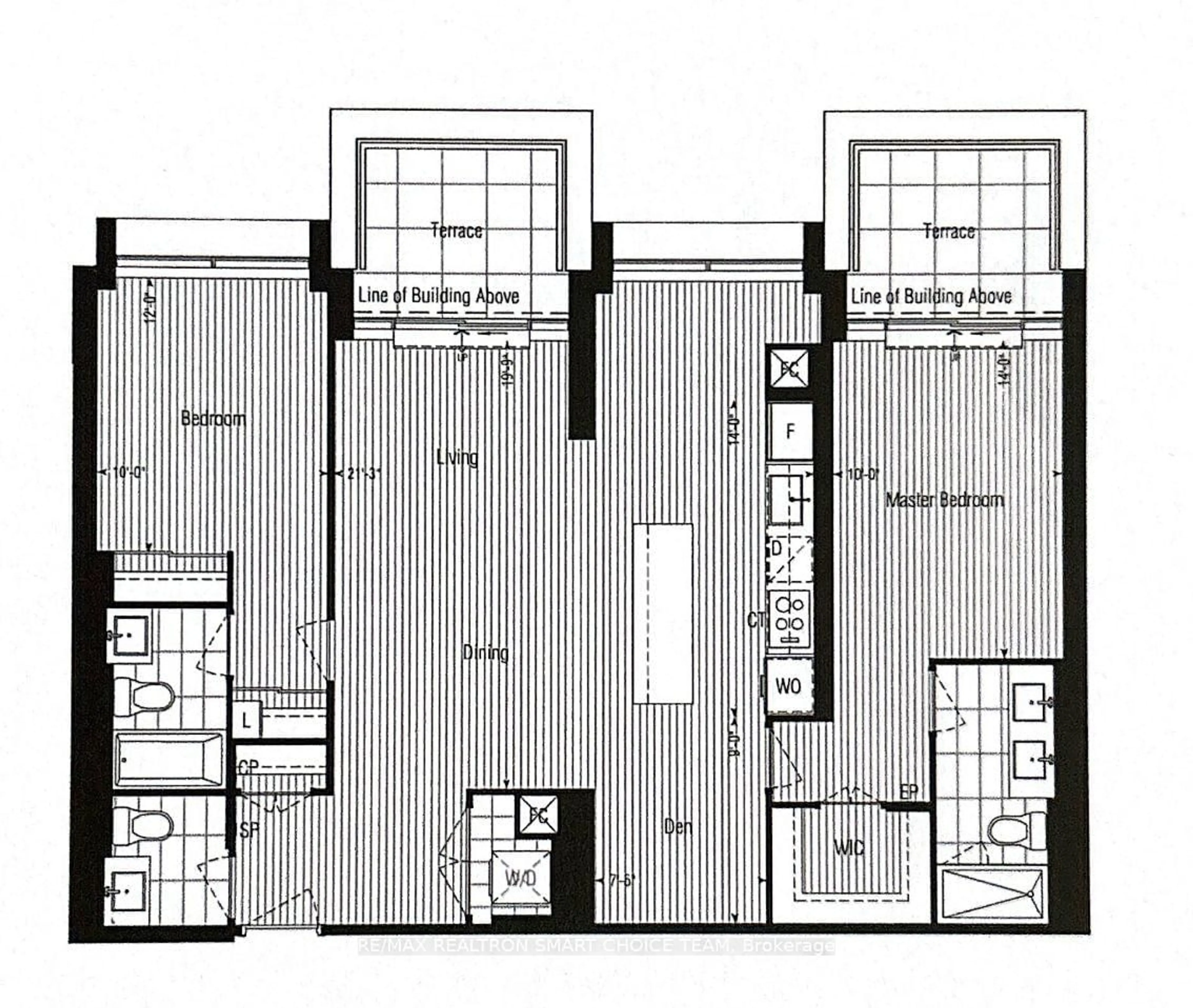 Floor plan for 10 Inn on The Park Dr #212, Toronto Ontario M3C 0P9