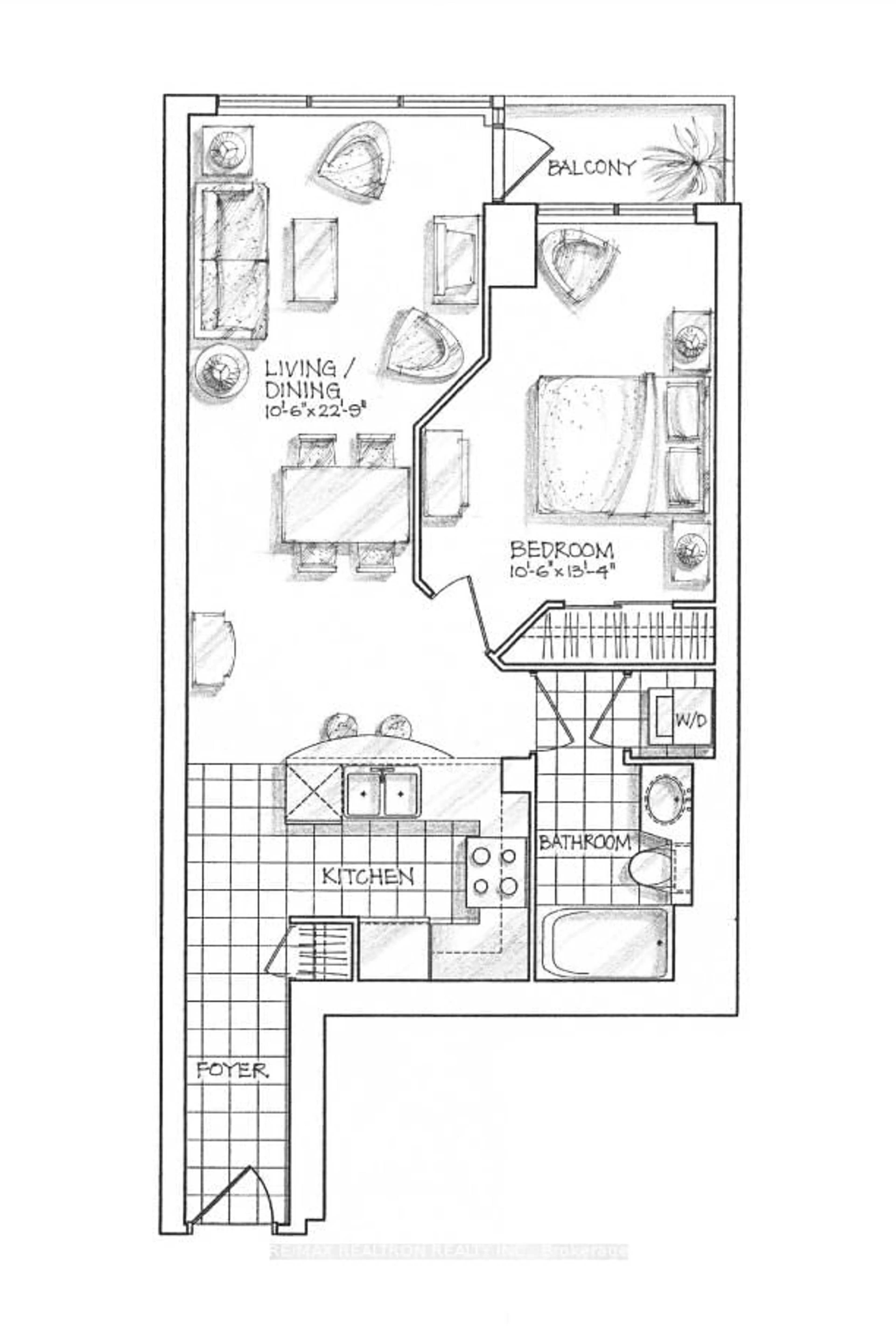 Floor plan for 18 Yonge St #808, Toronto Ontario M5E 1Z8