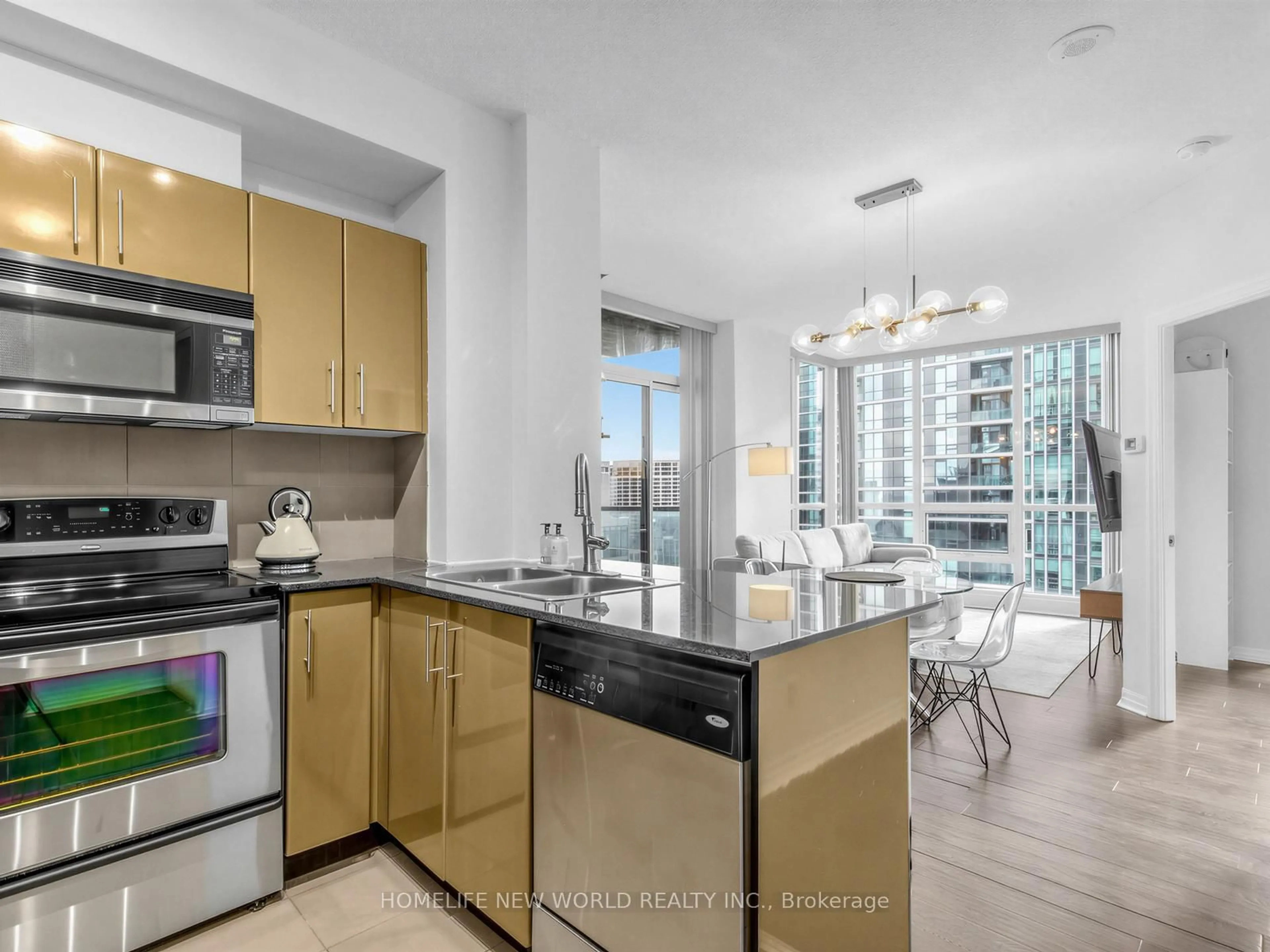 Open concept kitchen, unknown for 16 Yonge St #3101, Toronto Ontario M5E 2A3