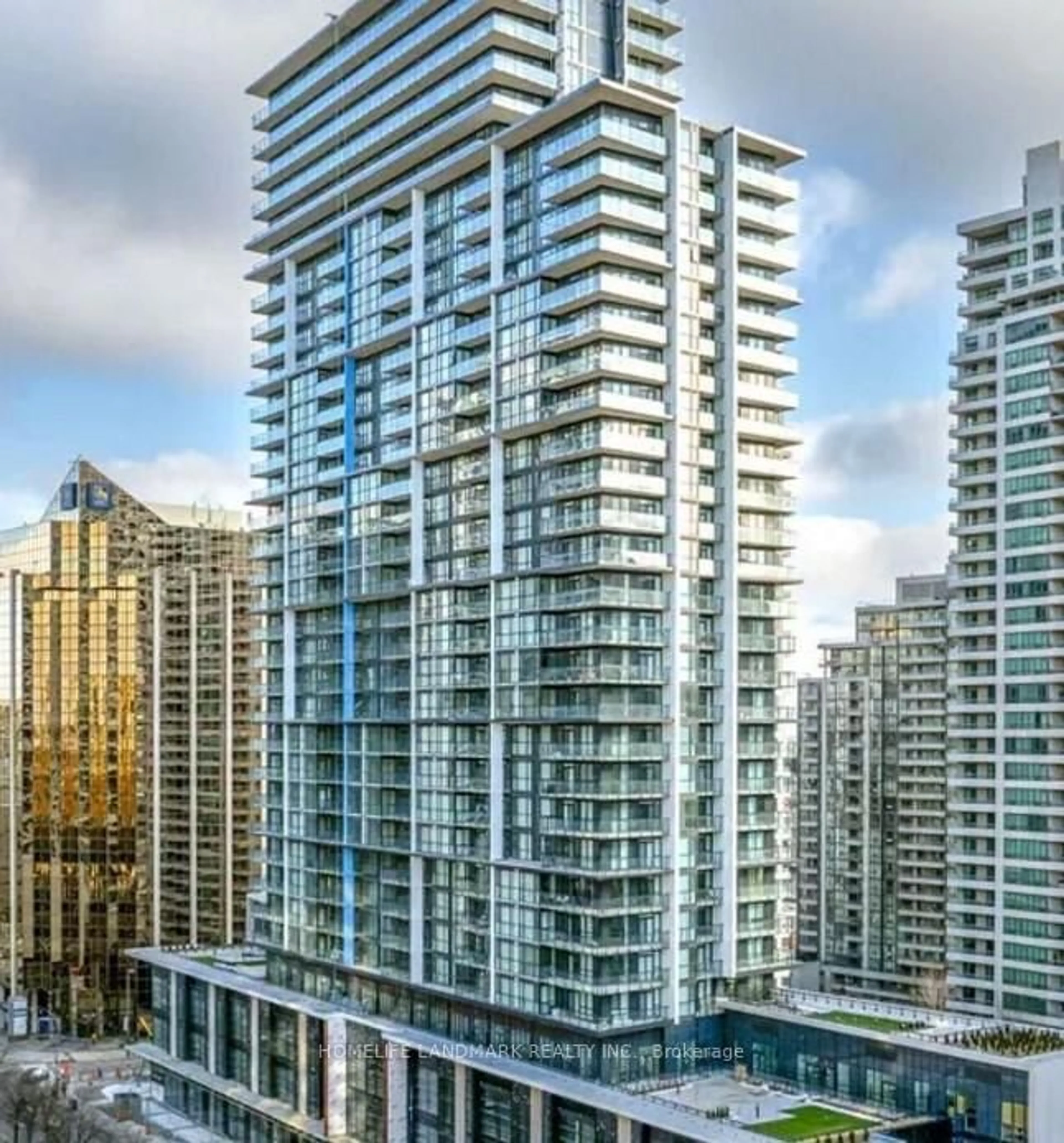 A pic from outside/outdoor area/front of a property/back of a property/a pic from drone, city buildings view from balcony for 4955 Yonge St #1009, Toronto Ontario M2N 0L8
