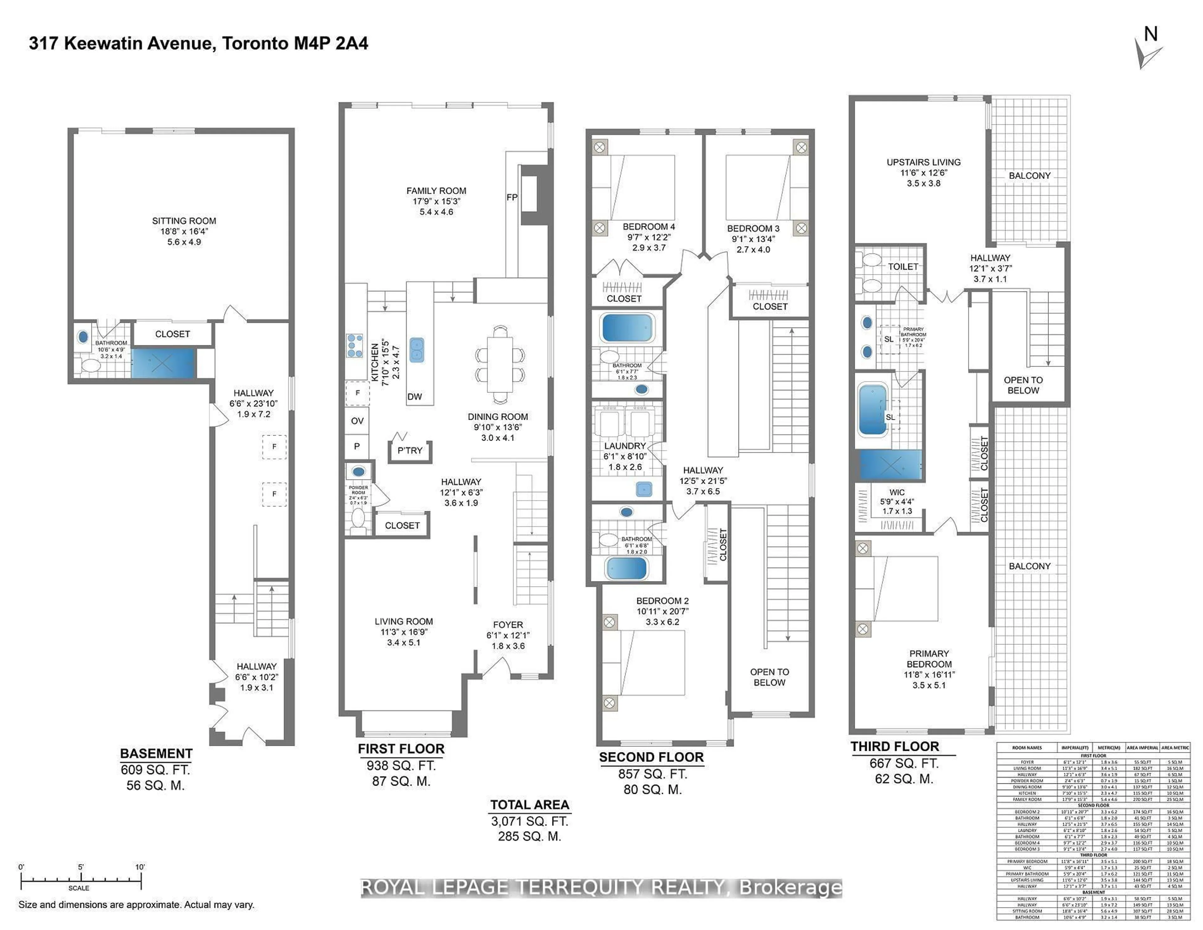 Floor plan for 317 Keewatin Ave, Toronto Ontario M4P 2A4